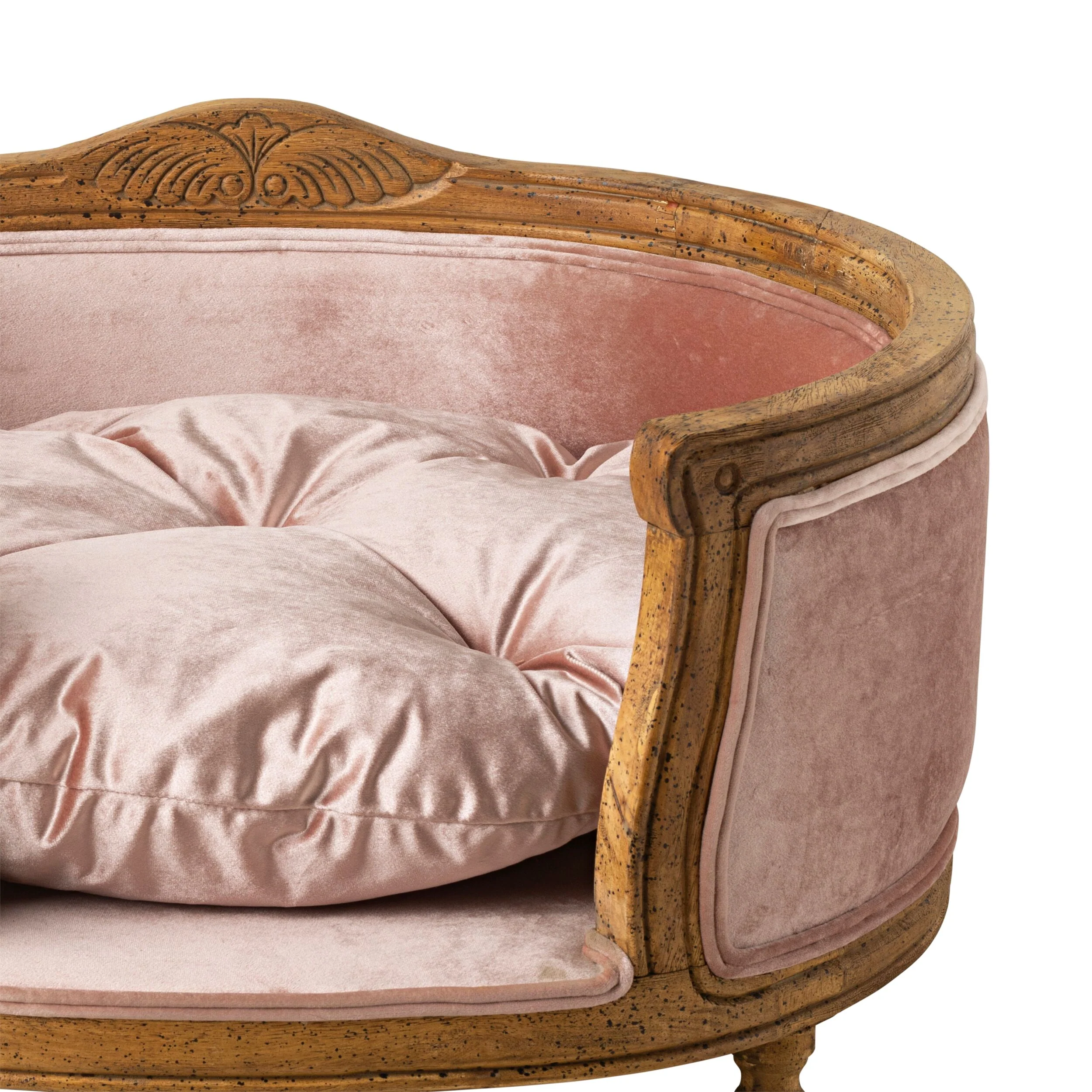Luxe Dog Bed Blush Pink 75x70x44cm - Image 5