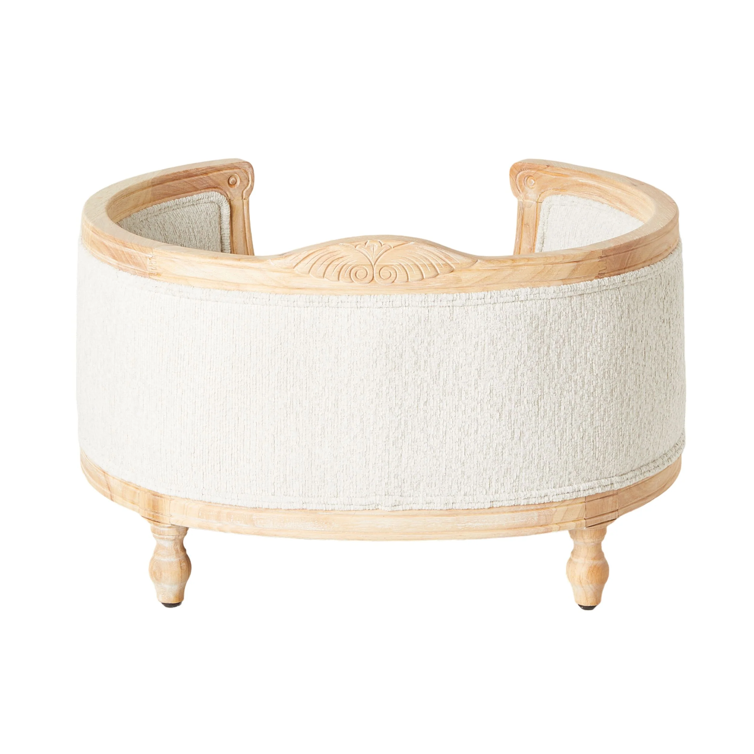 Luxe Dog Bed Ecru 75x70x44cm - Image 4