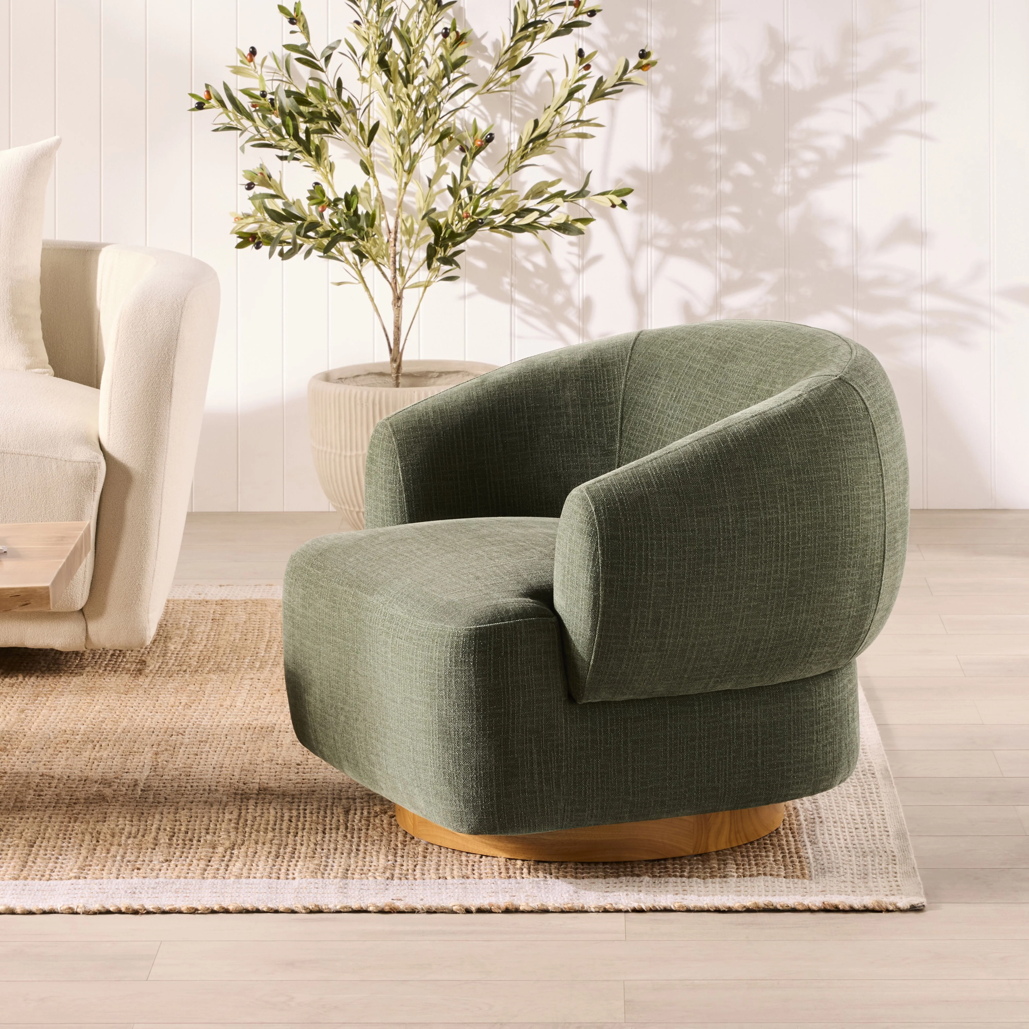 Lyra Swivel Occasional Chair Solace Moss - Image 8