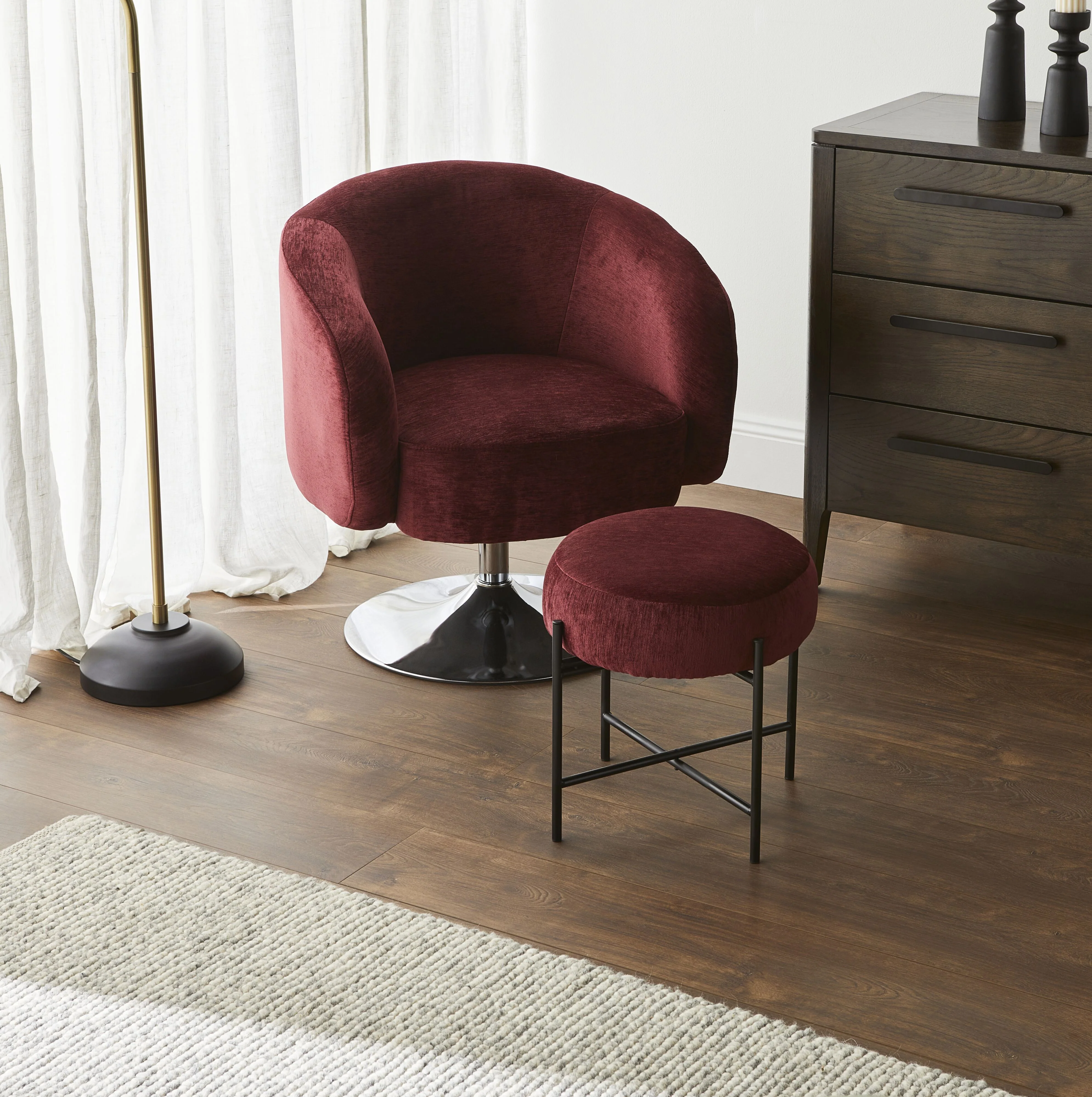 Mads Footstool Plum - Image 3