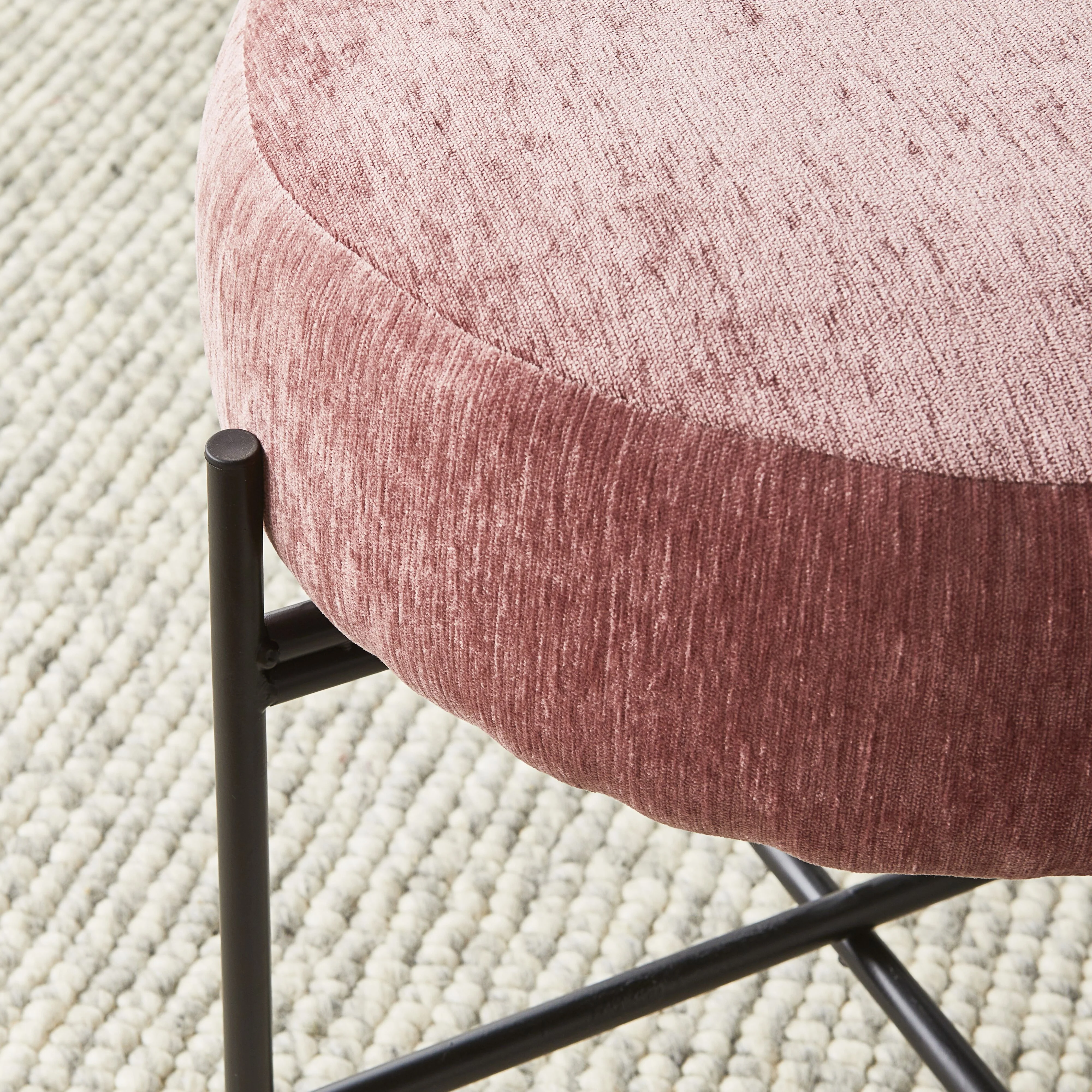 Mads Round Footstool Cascade Rose - Image 4