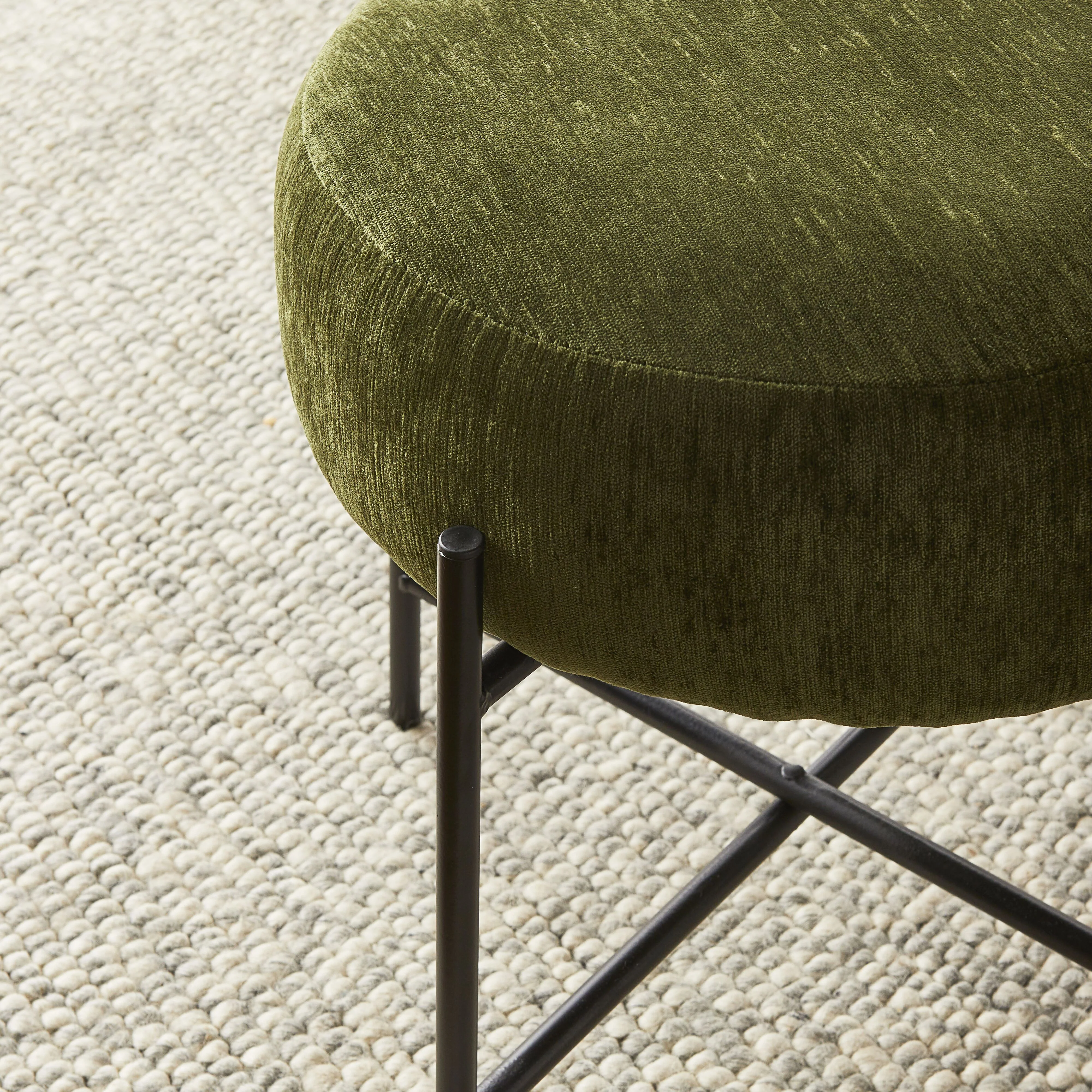 Mads Round Footstool Cascade Sage - Image 4