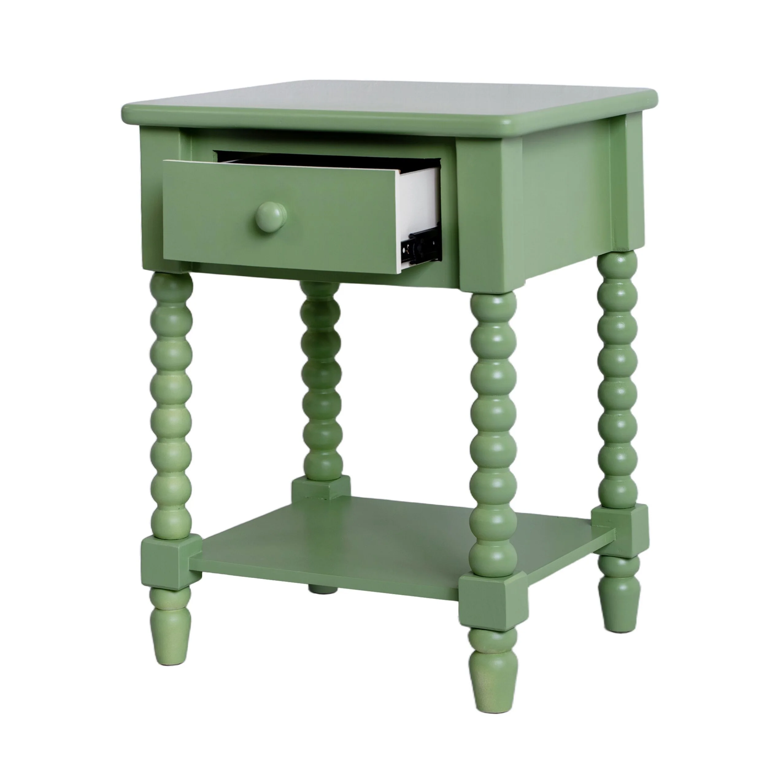 Maisie 1 Drawer Bedside Green - Image 4
