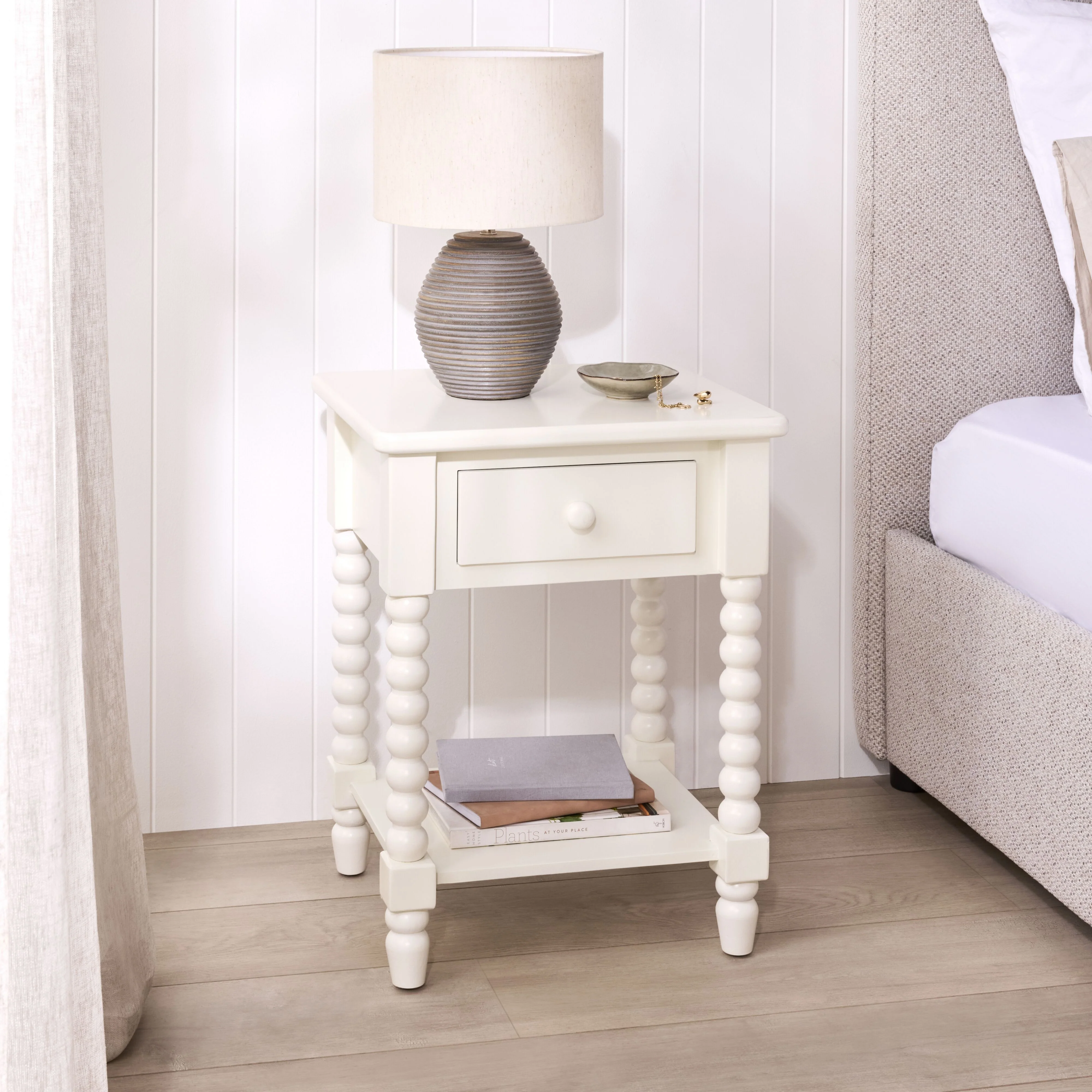 Maisie 1 Drawer Bedside White - Image 9