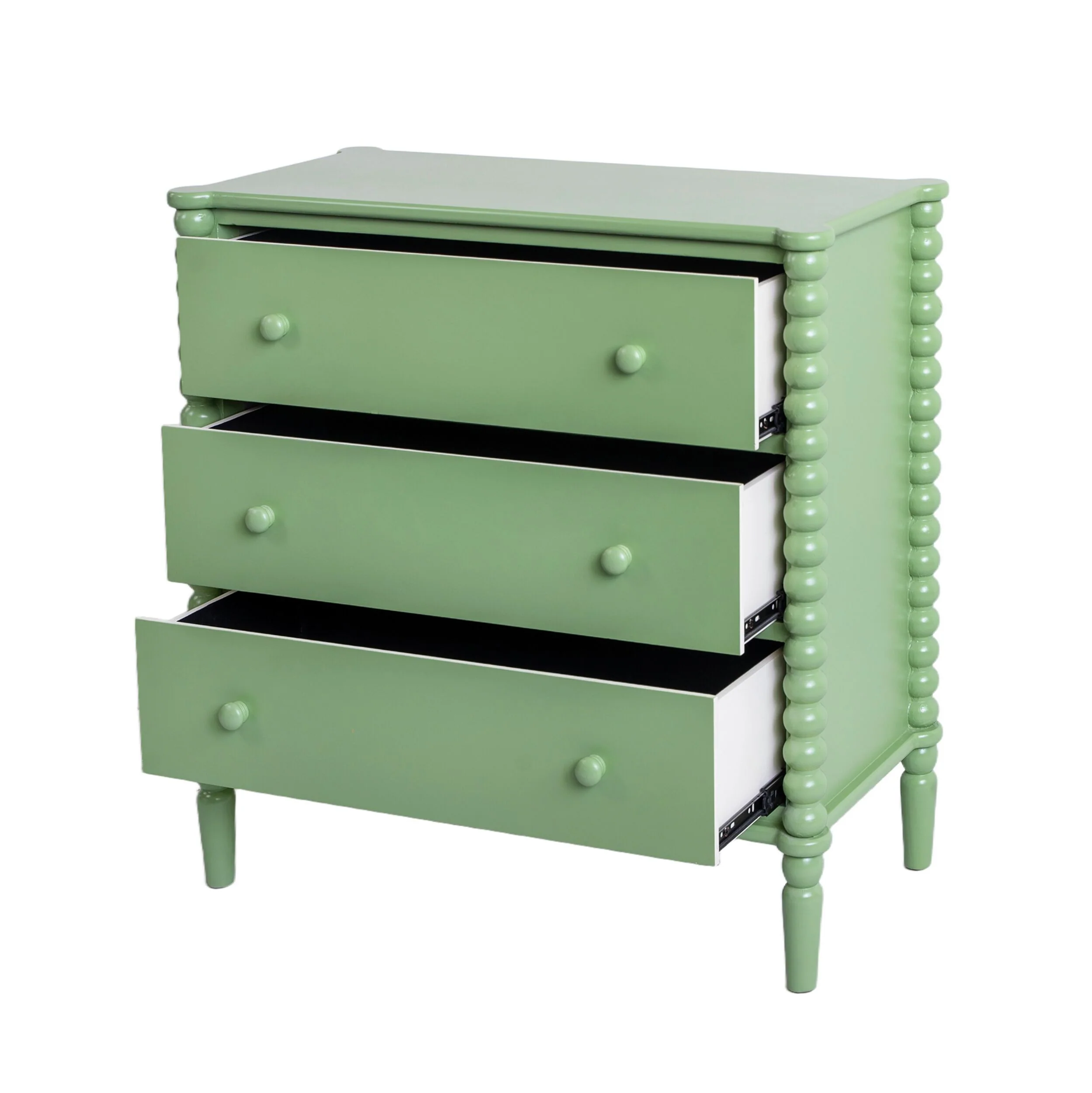 Maisie 3 Drawer Chest Green - Image 3