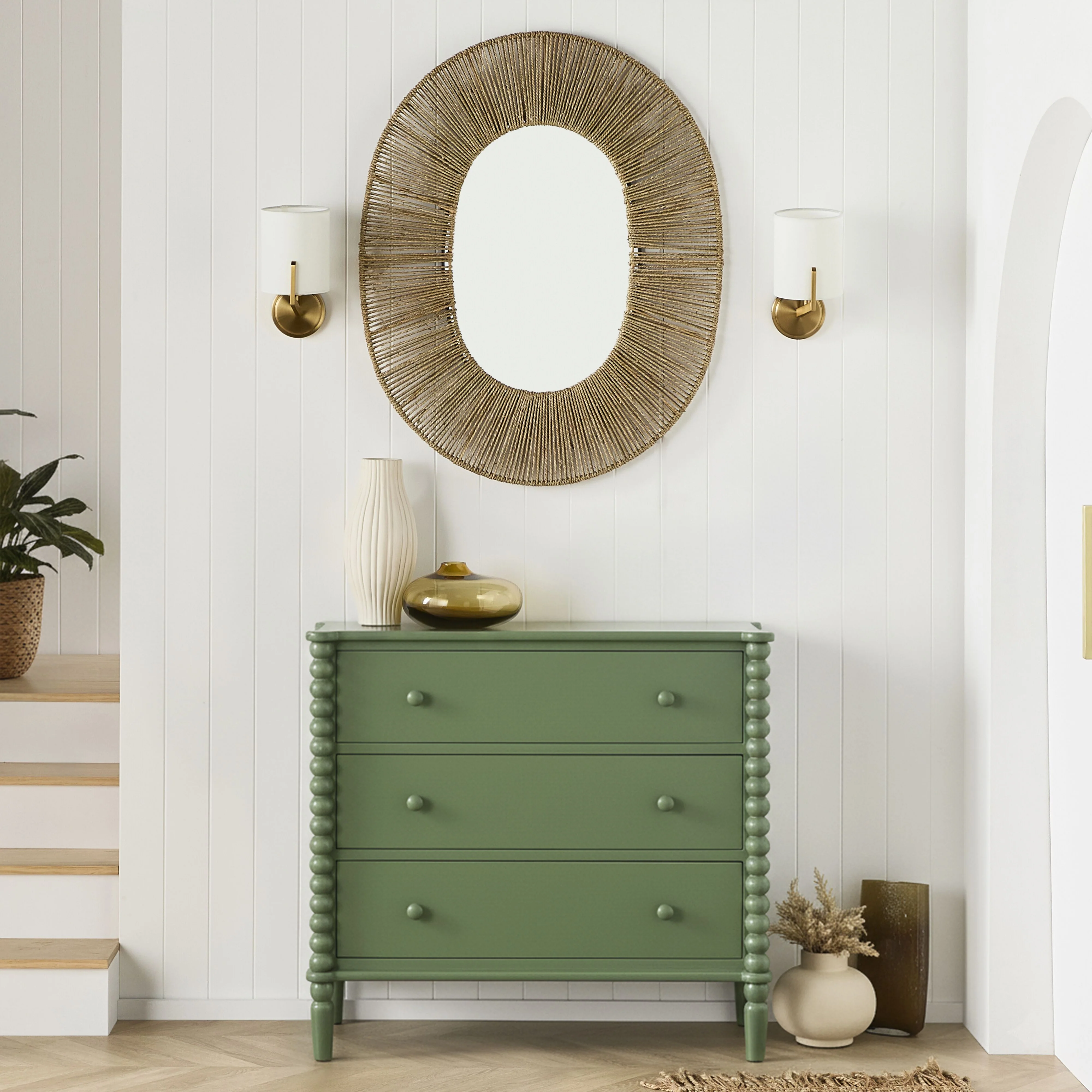 Maisie 3 Drawer Chest Green - Image 5