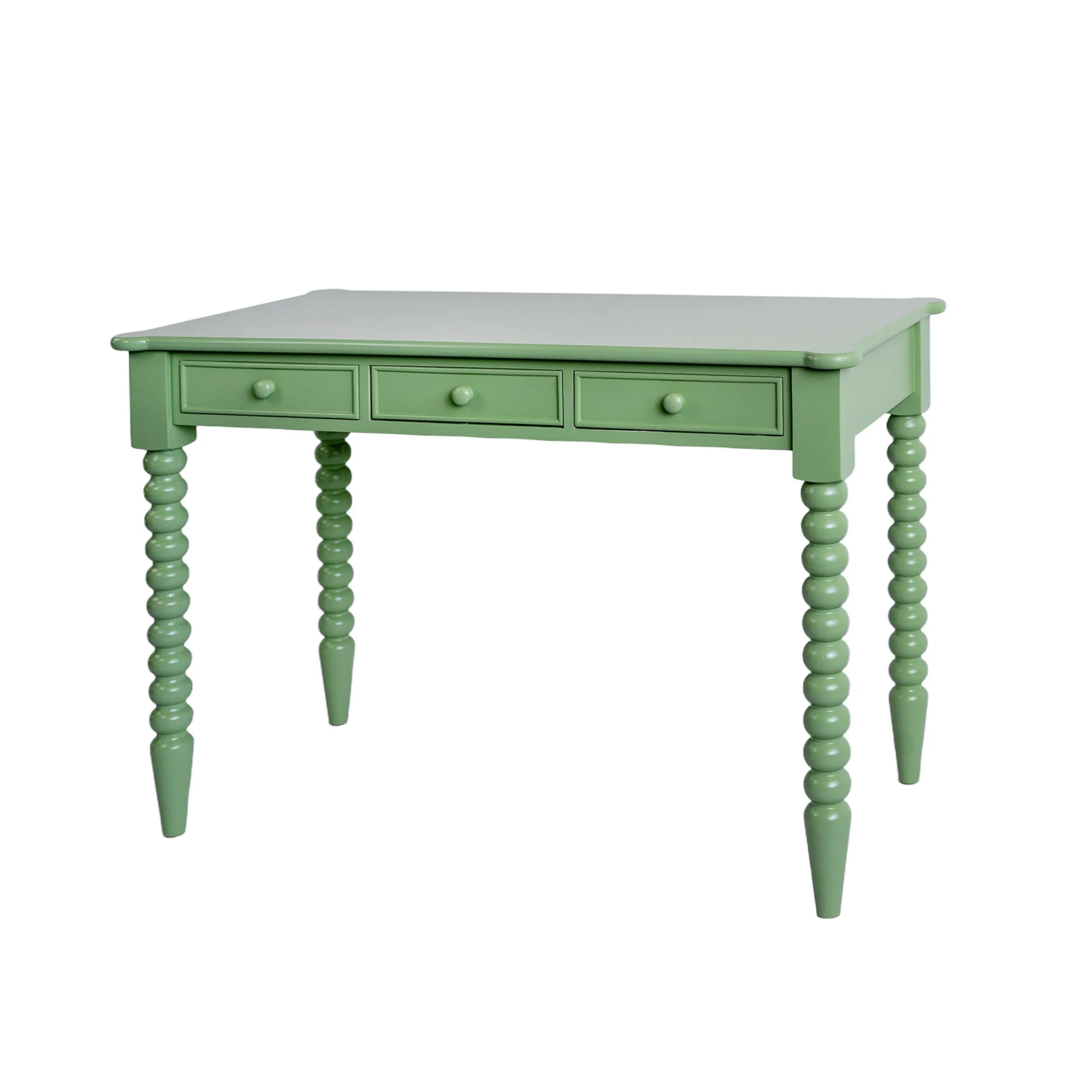Maisie 3 Drawer Desk Green - Image 3