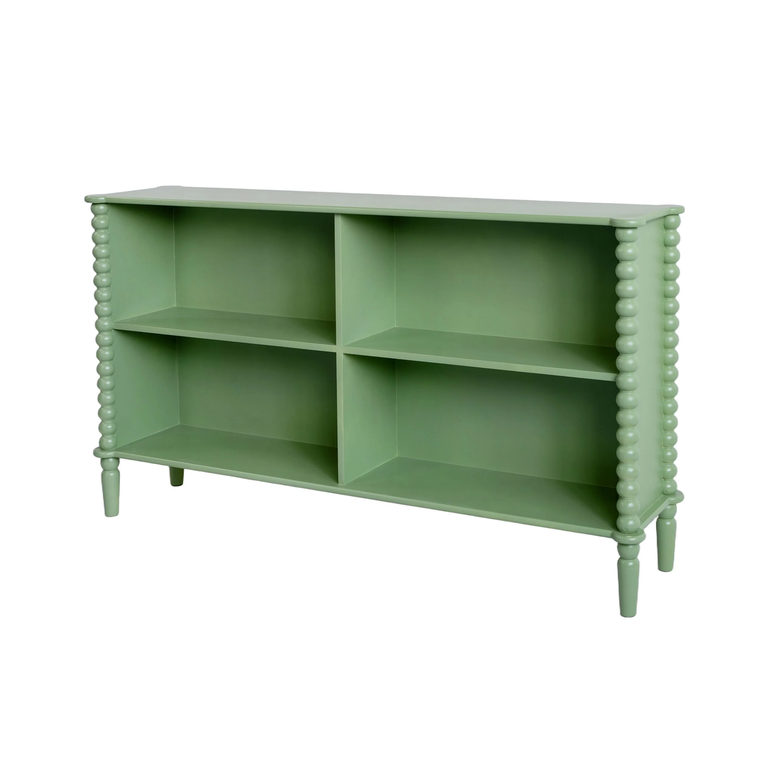 Maisie Low Bookcase Green 140x32x80cm - Image 2