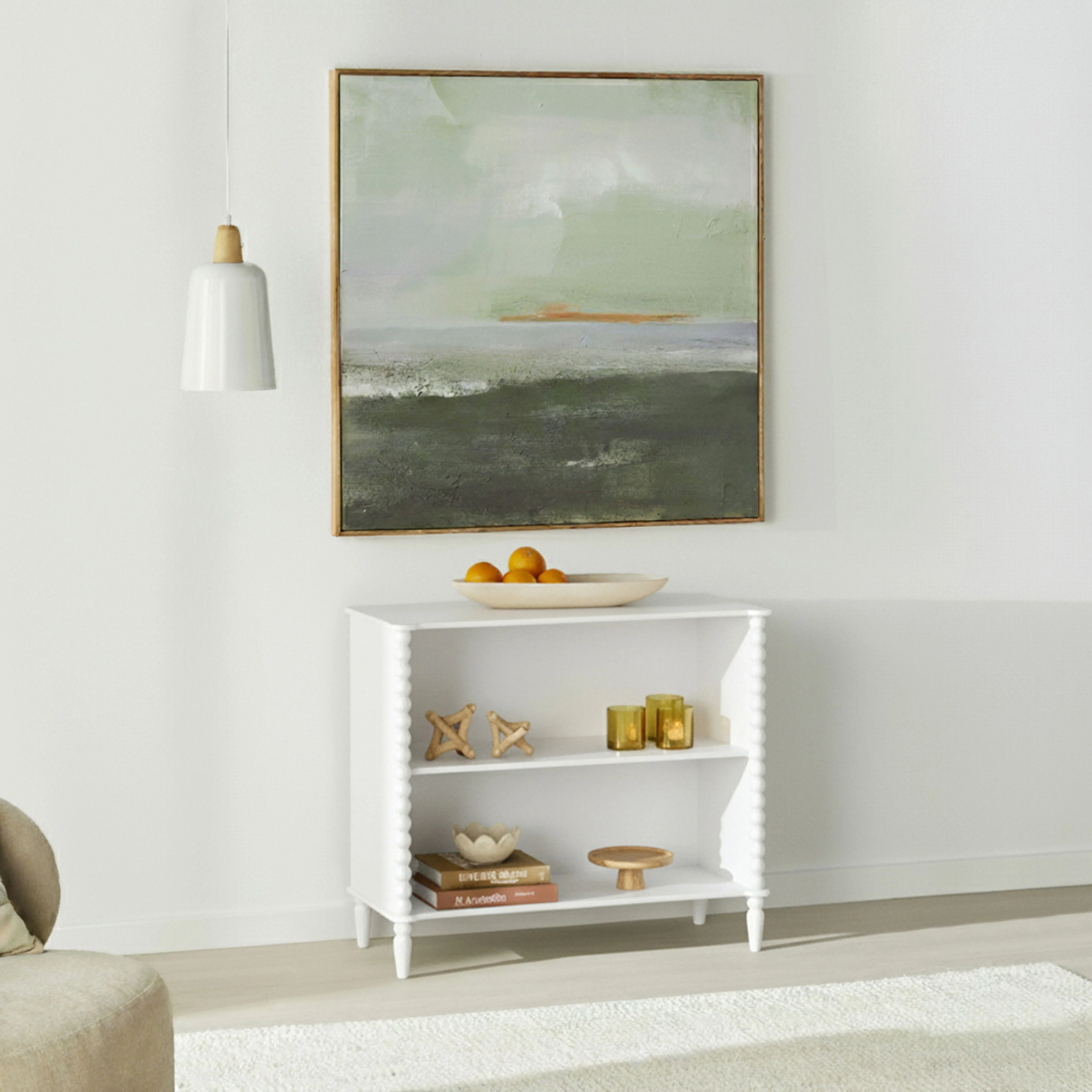 Maisie Small Bookcase White 90x80cm - Image 5
