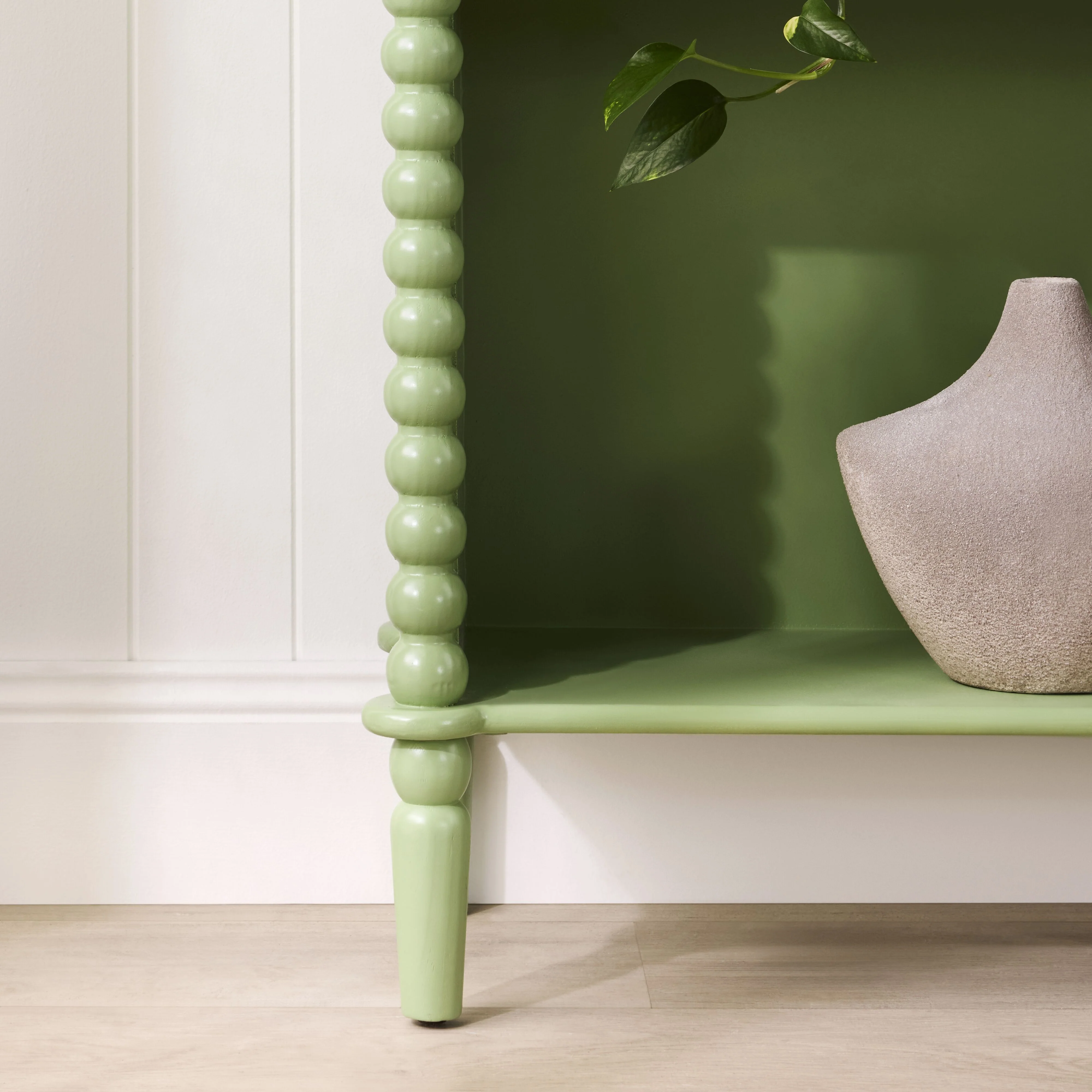 Maisie Tall Bookcase Green 90x32x170cm - Image 10
