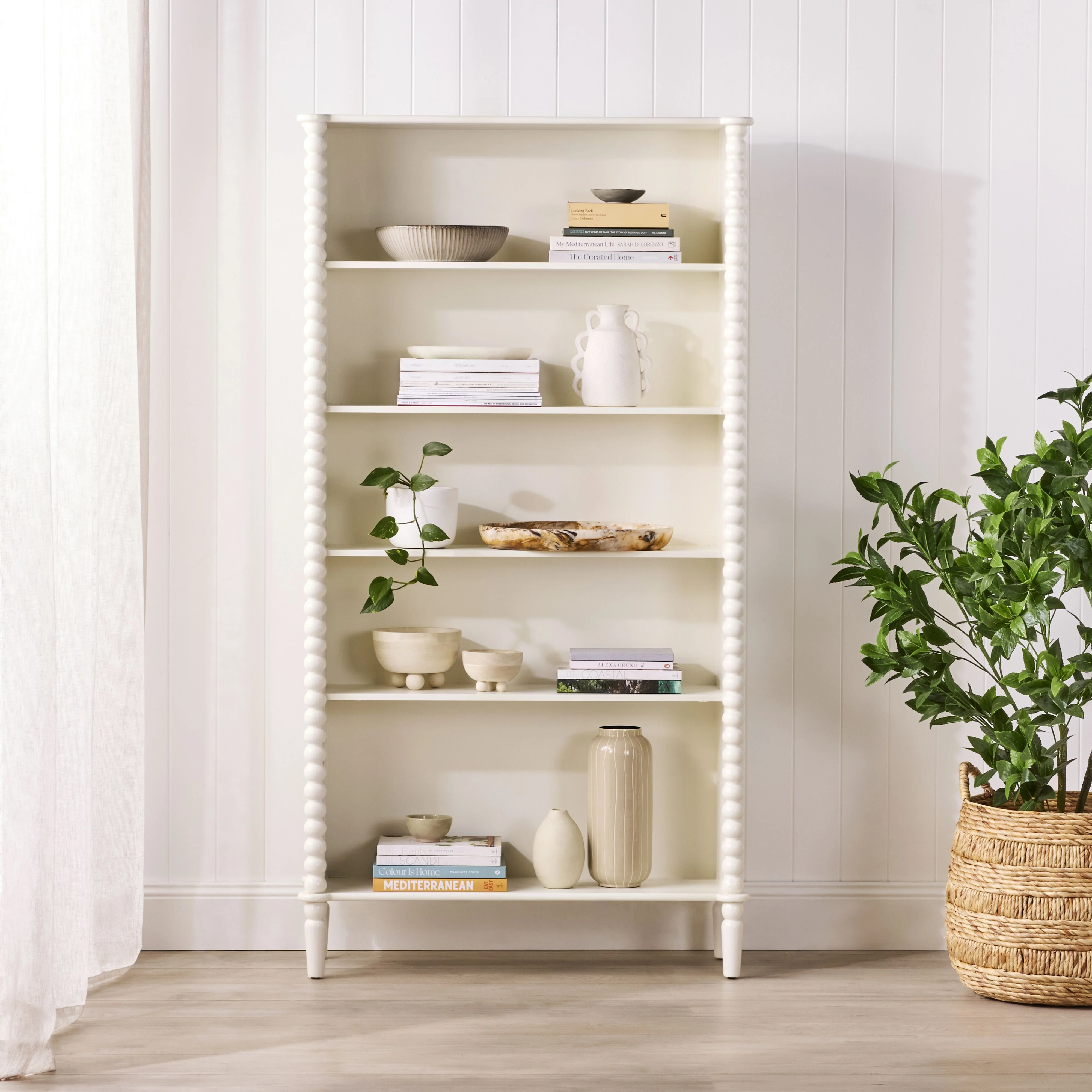 Maisie Tall Bookcase White 90x170cm - Image 8
