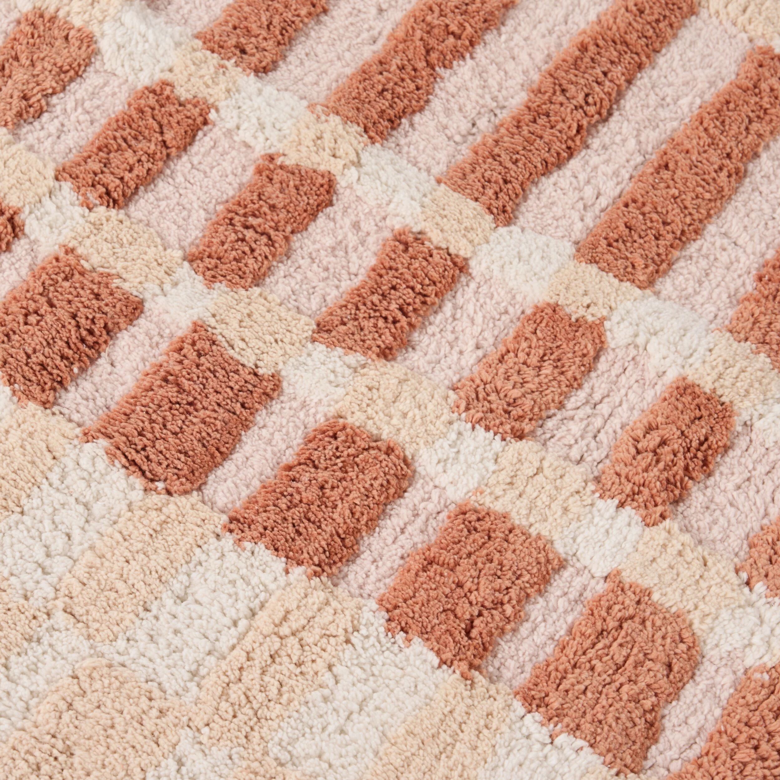 Maison Hi Lo Bath Runner Clay Check - Image 2