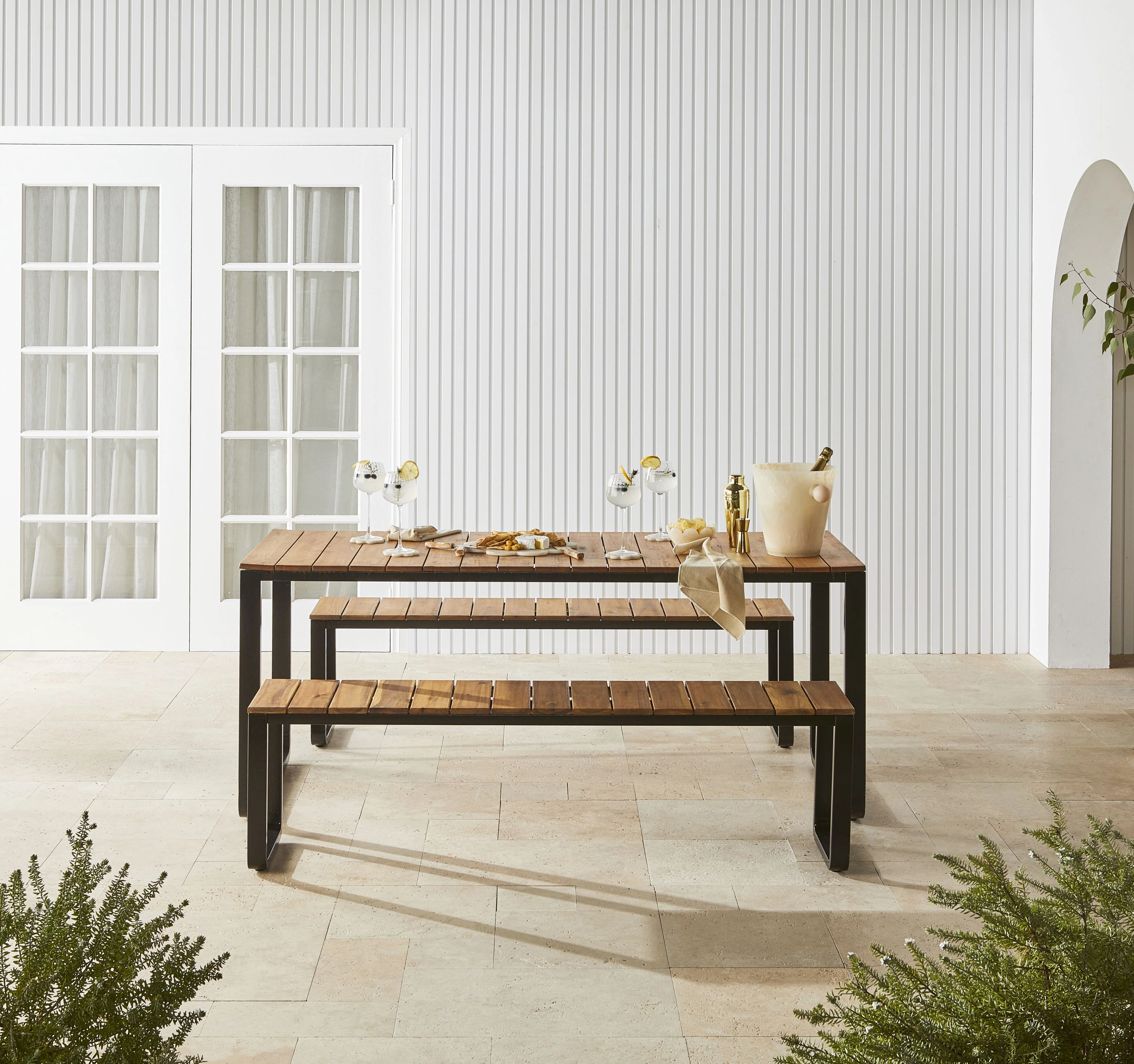 Malia Outdoor Dining Table 240cm - 3 Pce Package - Image 4