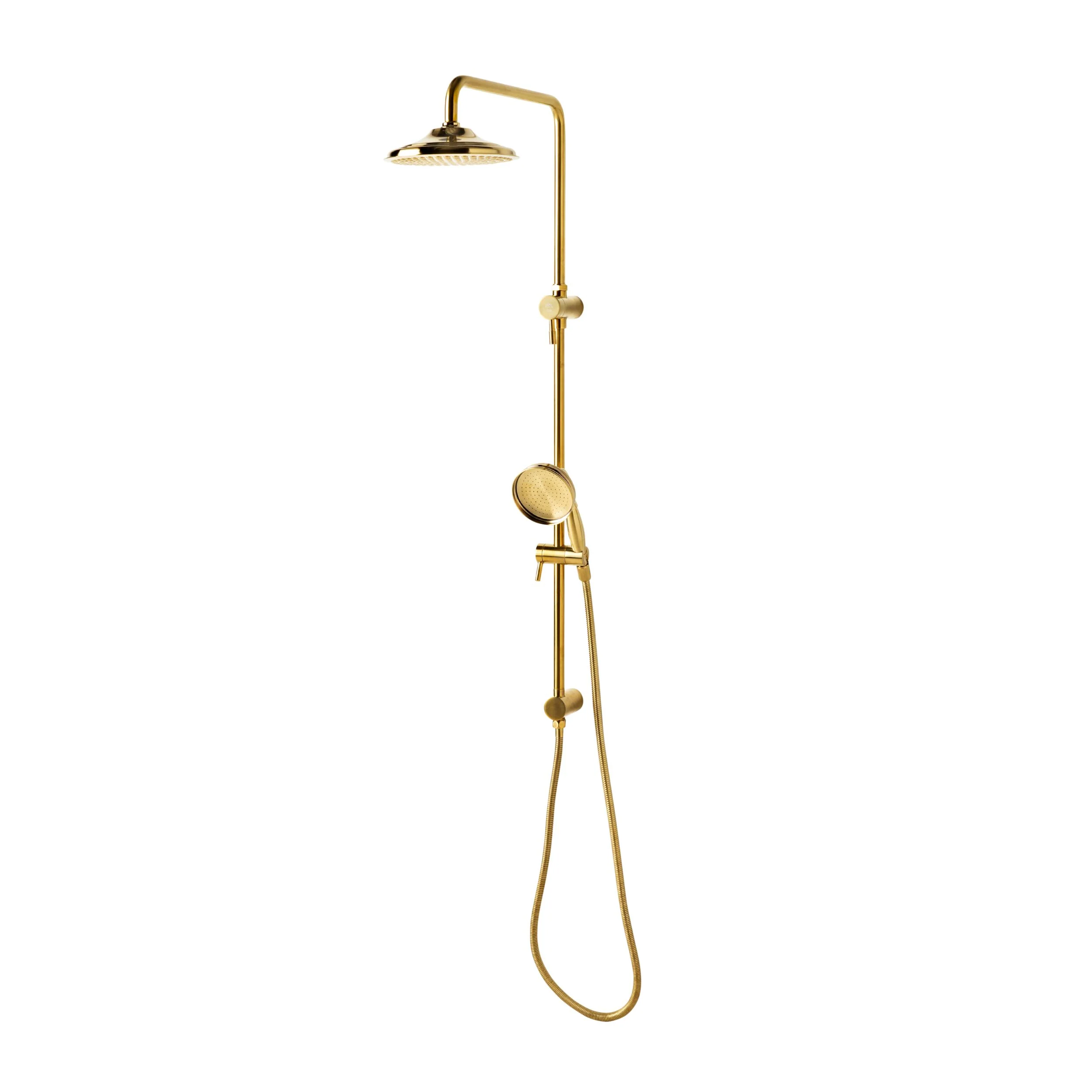 Malvern Shower Rail Brushed Brass - Image 2