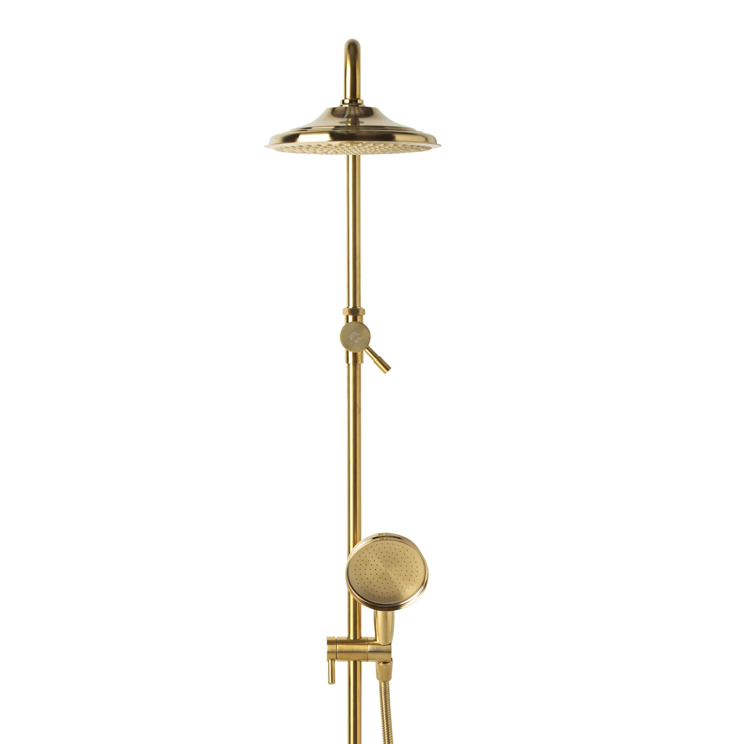 Malvern Shower Rail Brushed Brass - Image 3
