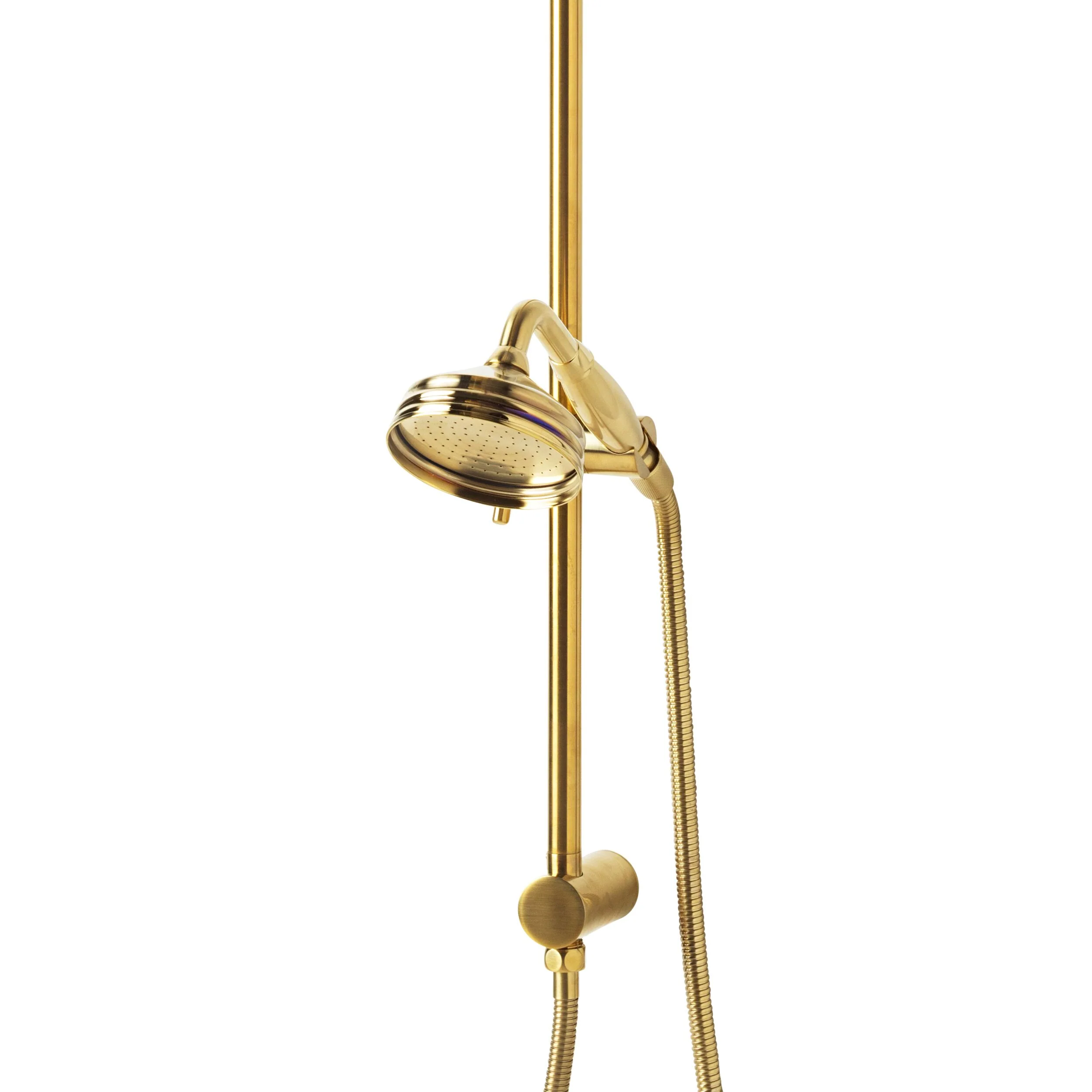 Malvern Shower Rail Brushed Brass - Image 6