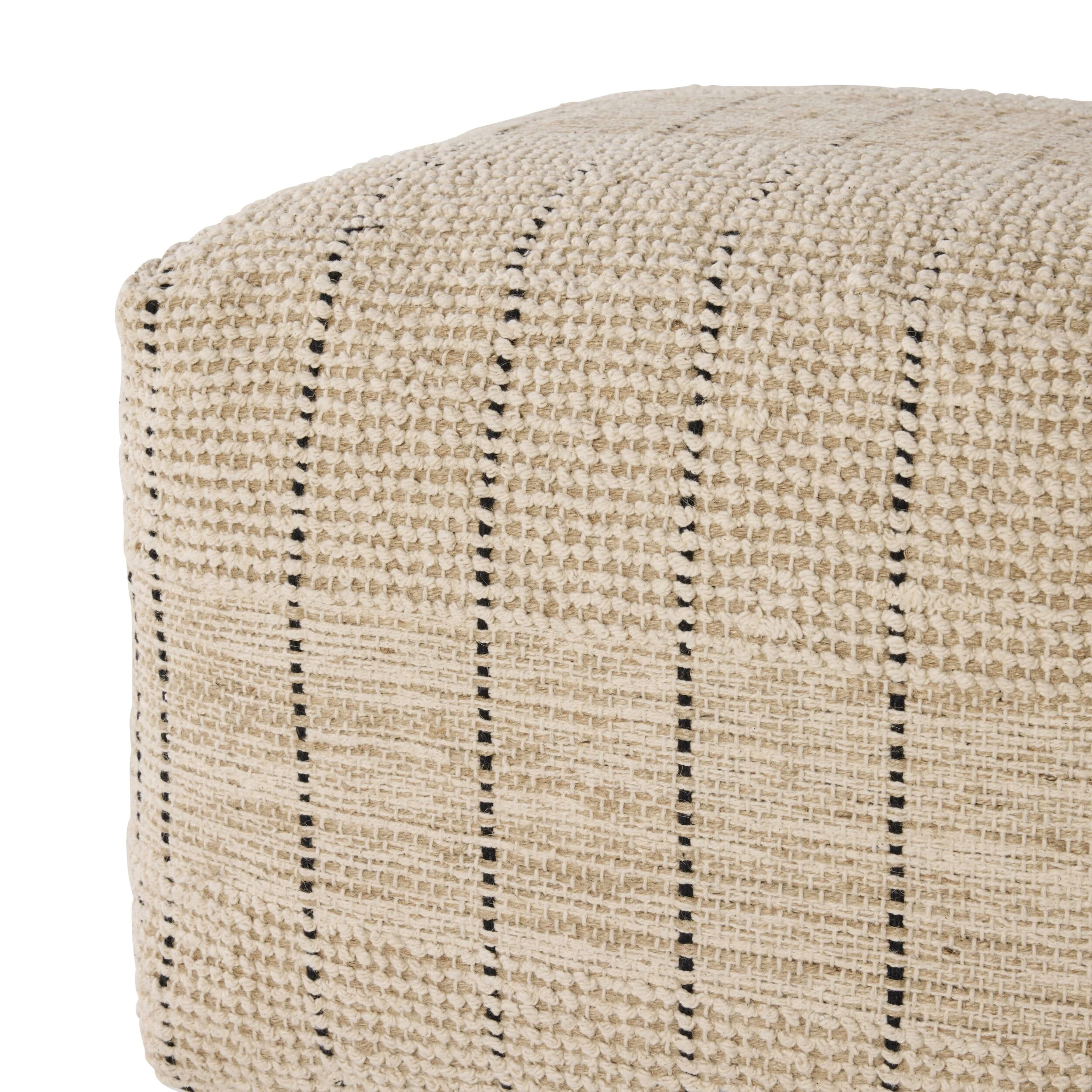 Mandurah Stripe Square Pouf - Image 3