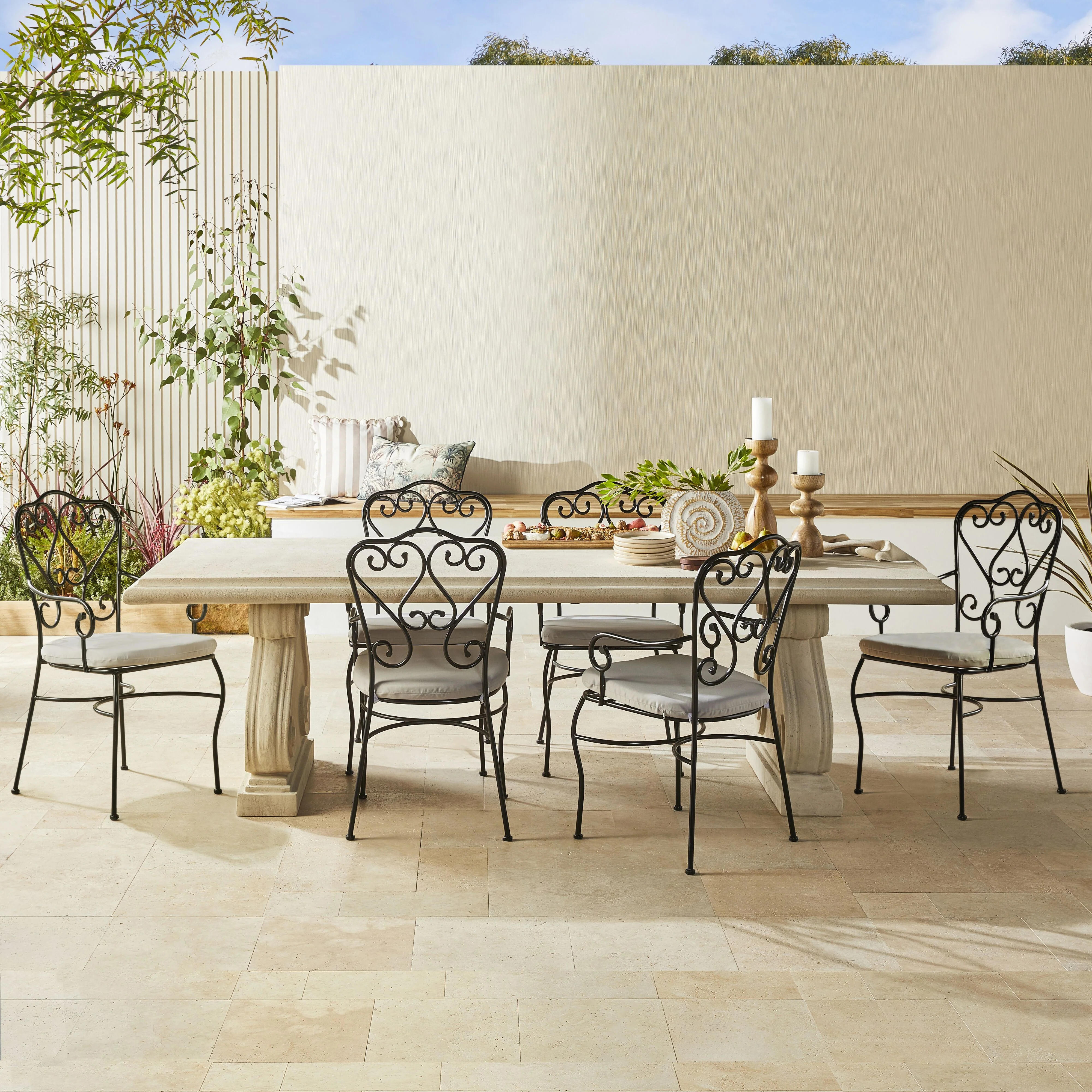 Manette Outdoor Dining Chair Black M2 - Image 10