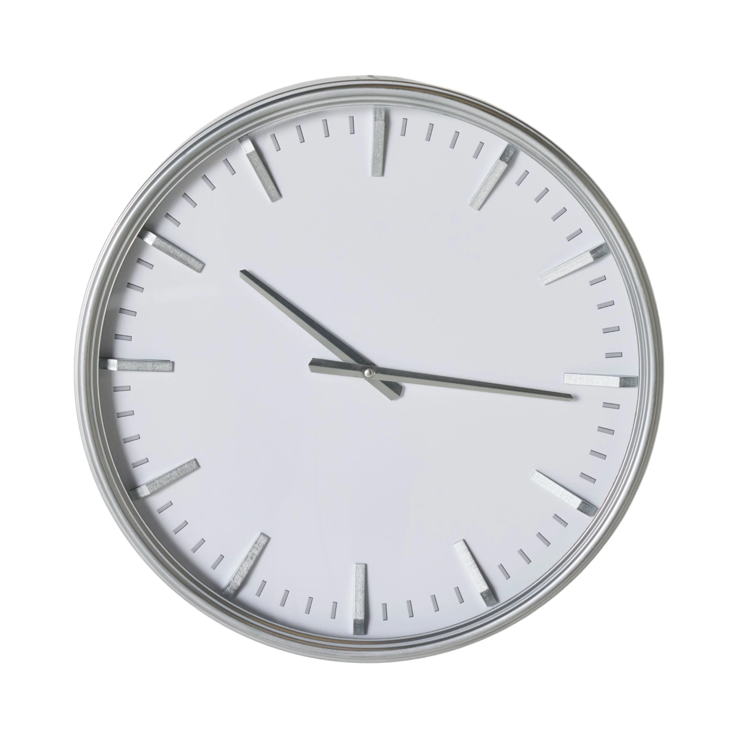 Manhattan Wall Clock Silver 48x48x7.7cm