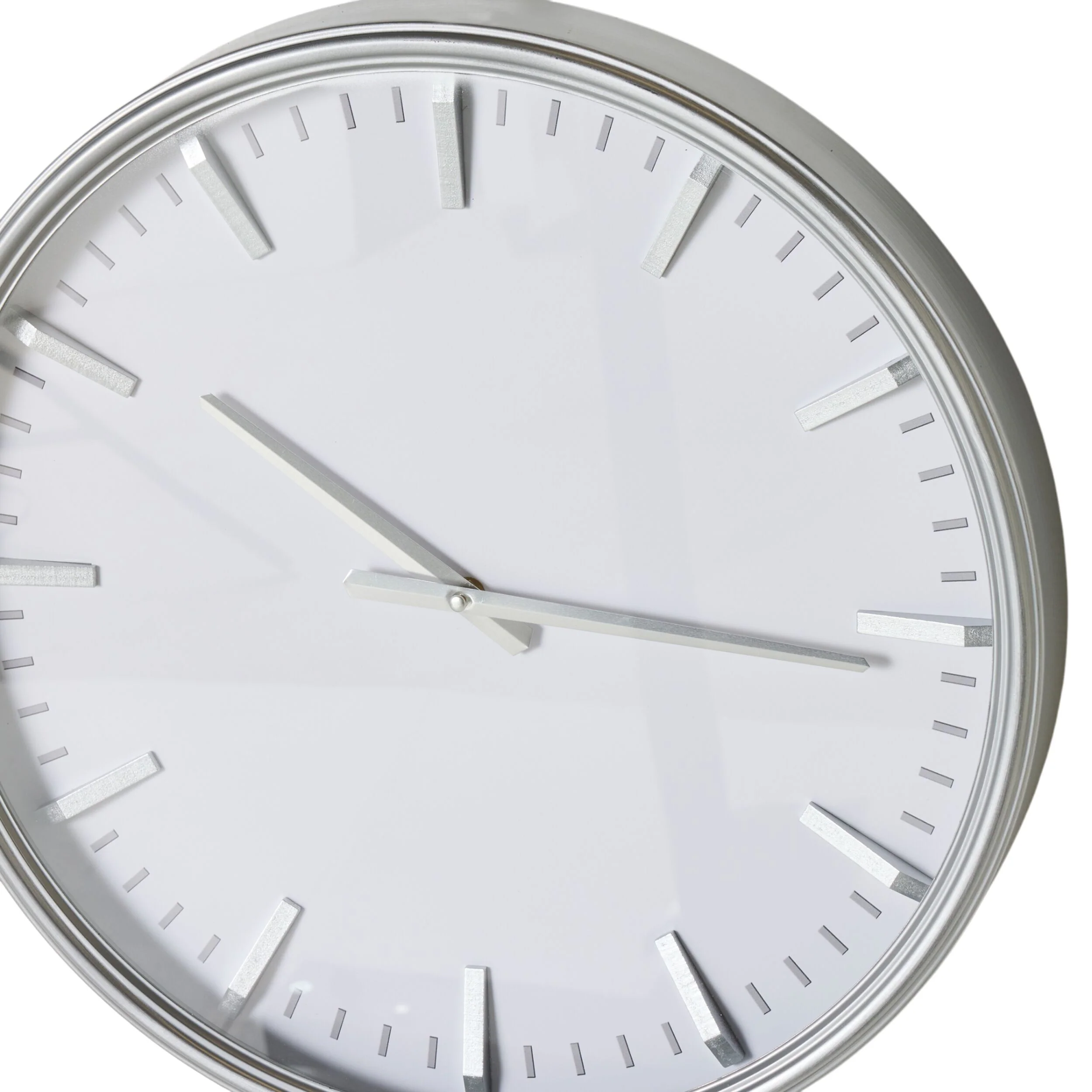 Manhattan Wall Clock Silver 48x48x7.7cm - Image 2