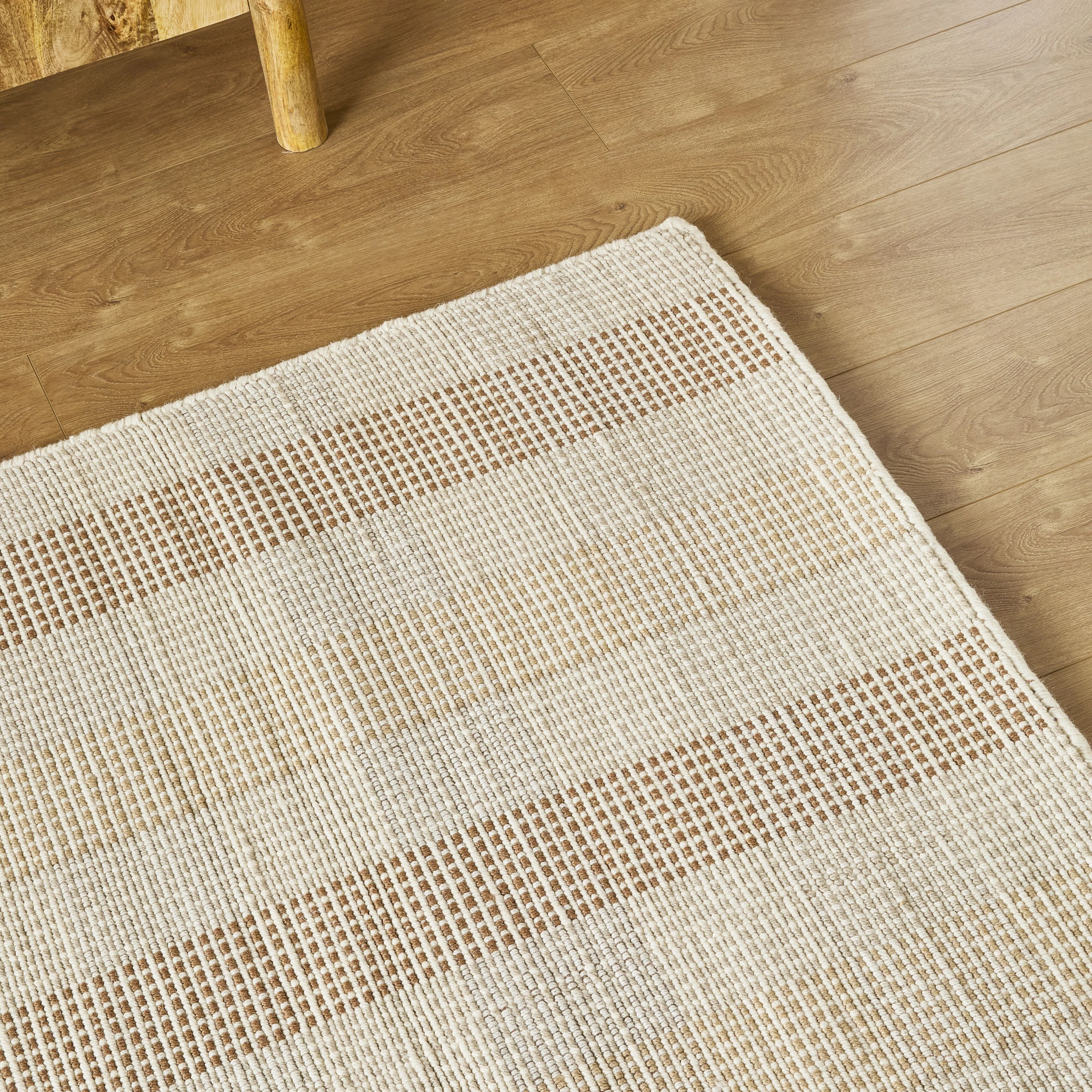 Manning Grid Handloom NZ Wool Rug 150x240cm - Image 5