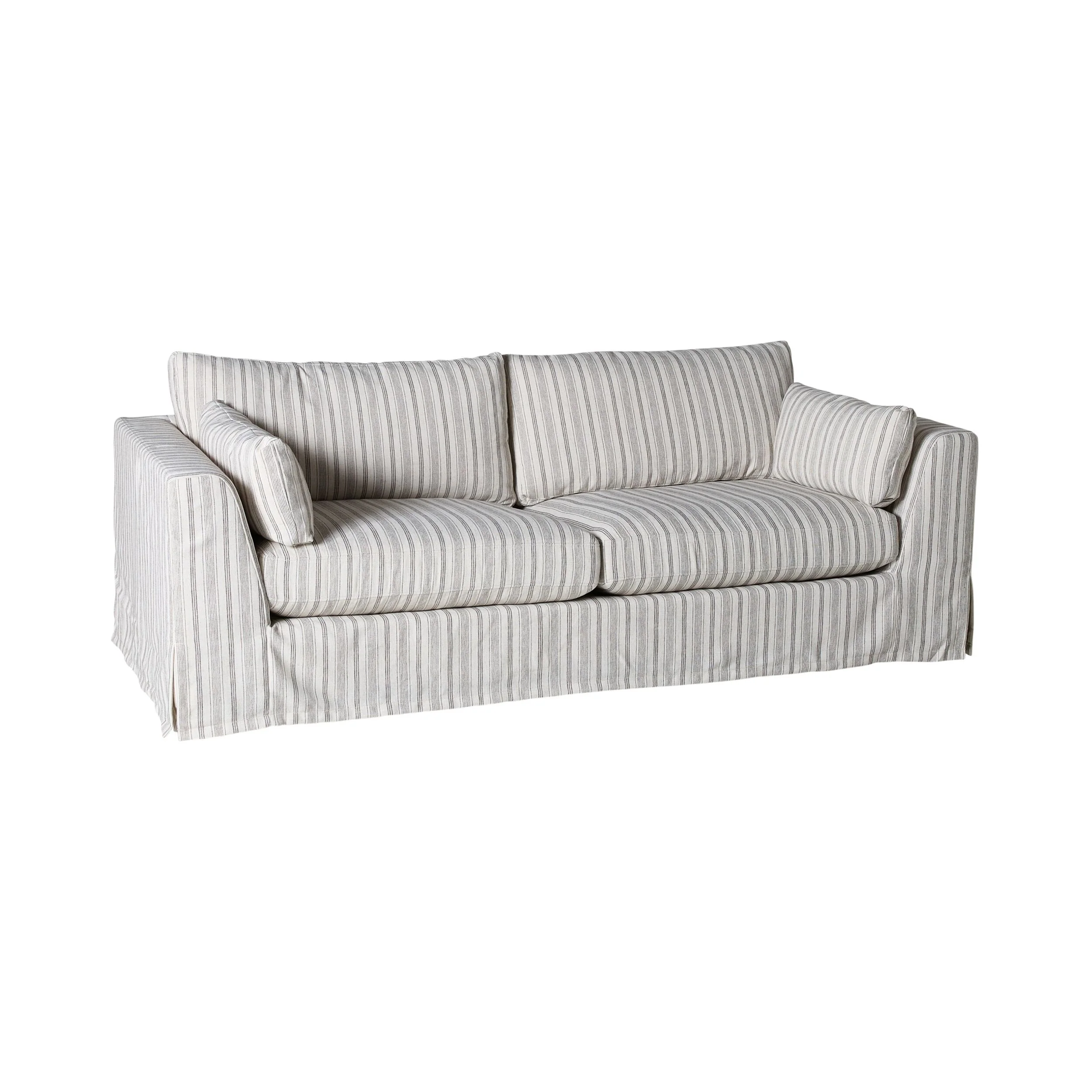 Manon 3 Seater Sofa Linen Stripe - Image 2