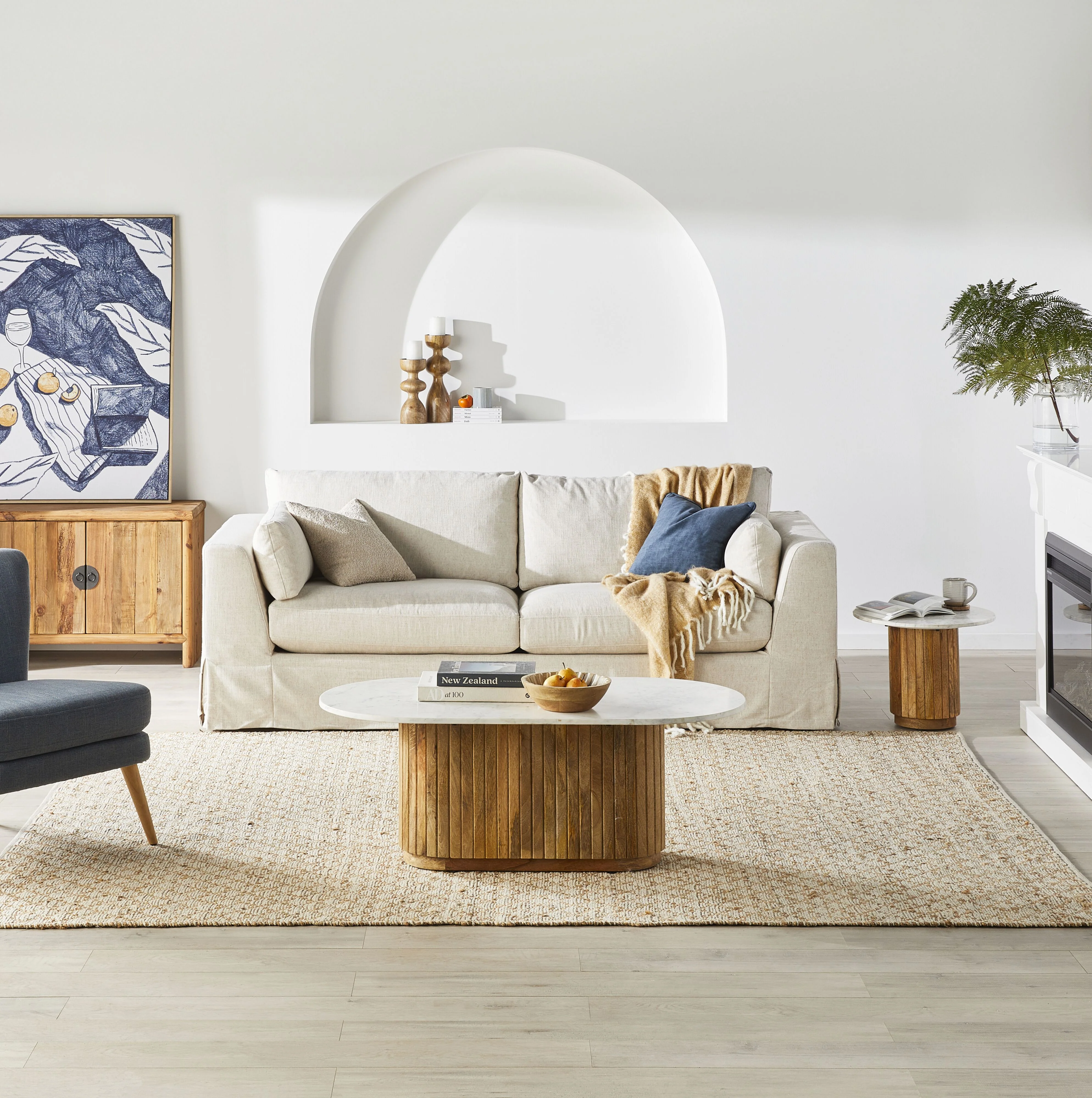 Manon 3 Seater Sofa Portobello Oatmeal - Image 7