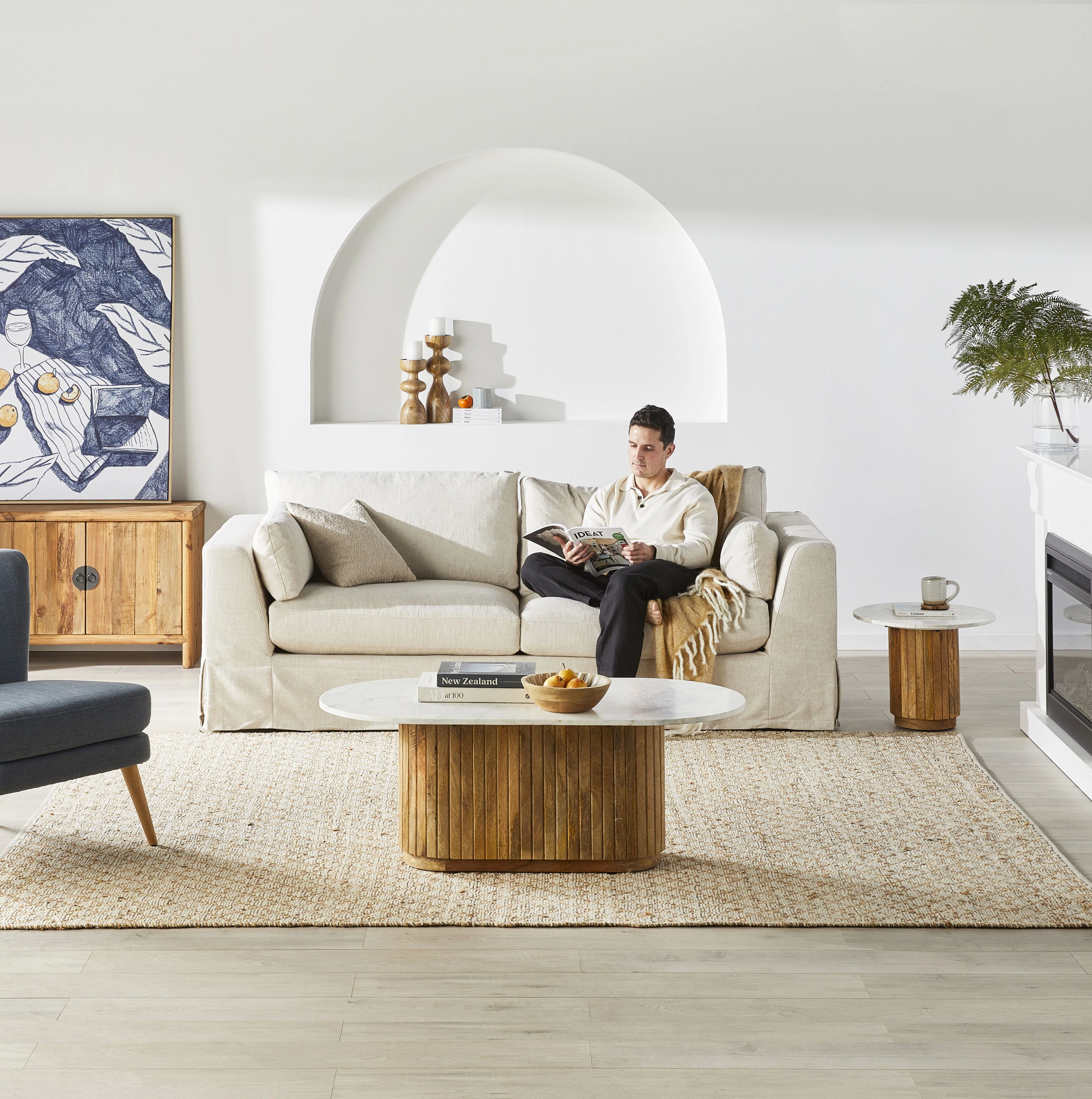 Manon 3 Seater Sofa Portobello Oatmeal - Image 8