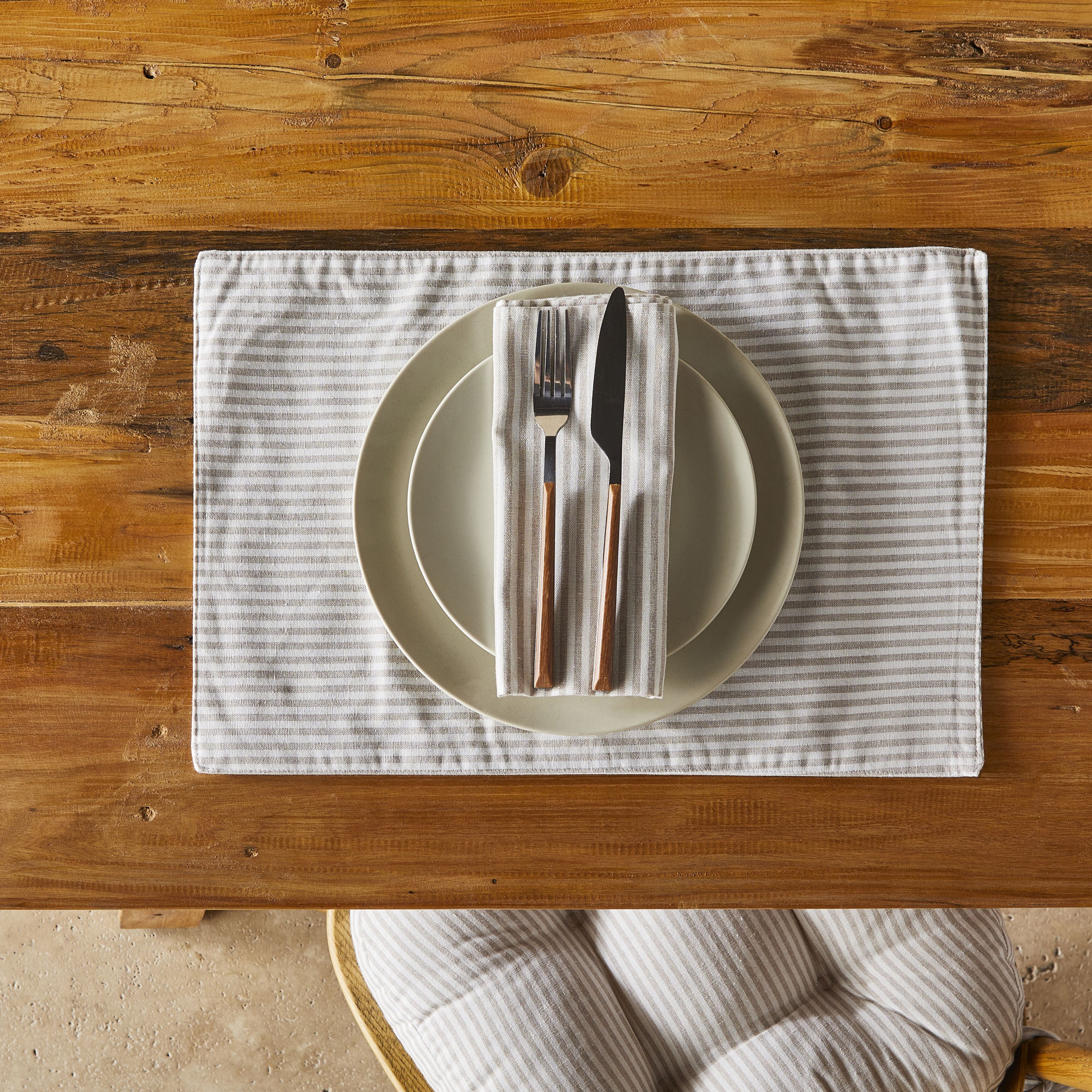 Marais Almond Stripe Napkin 45x45cm (Set of 4) - Image 4
