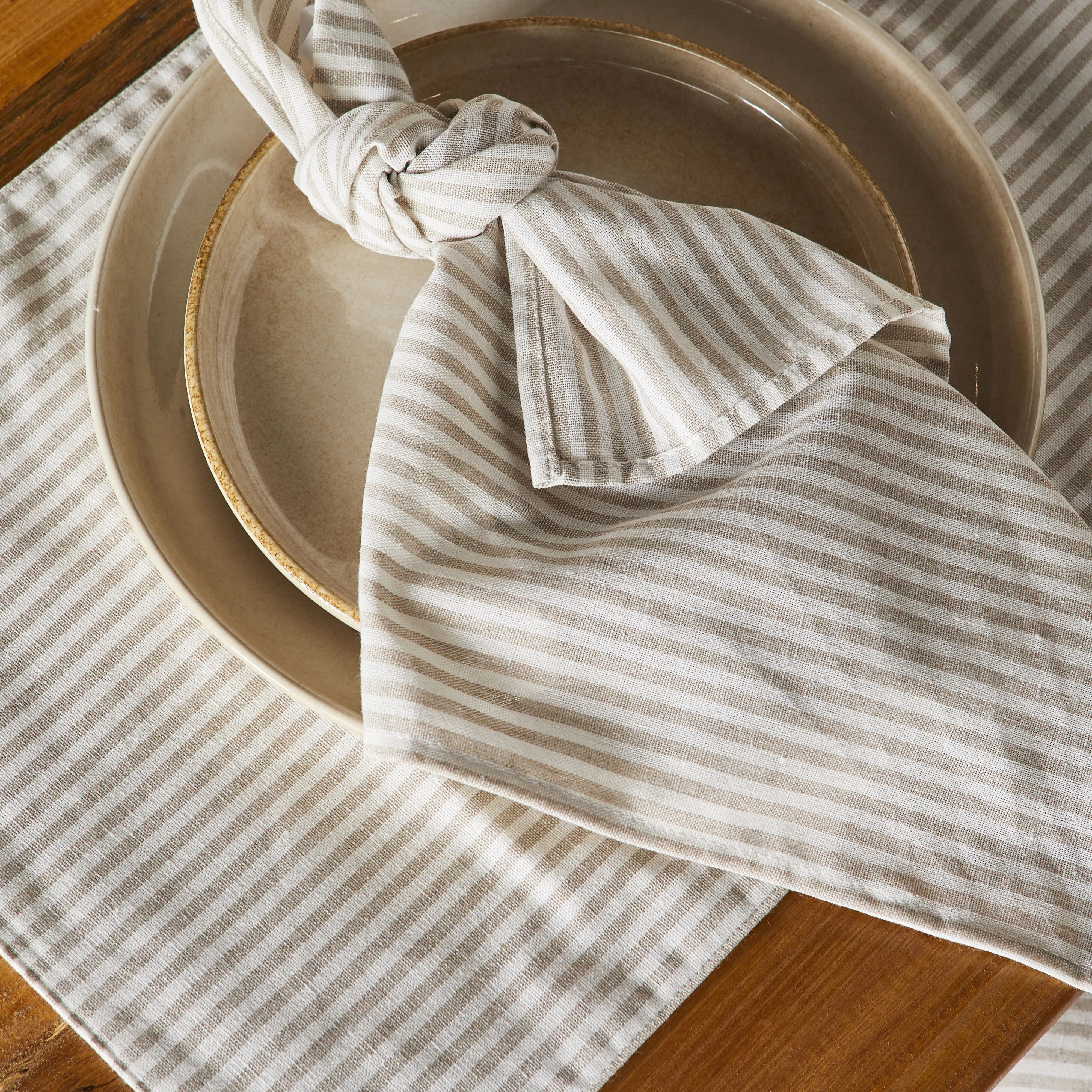 Marais Almond Stripe Napkin 45x45cm (Set of 4) - Image 5
