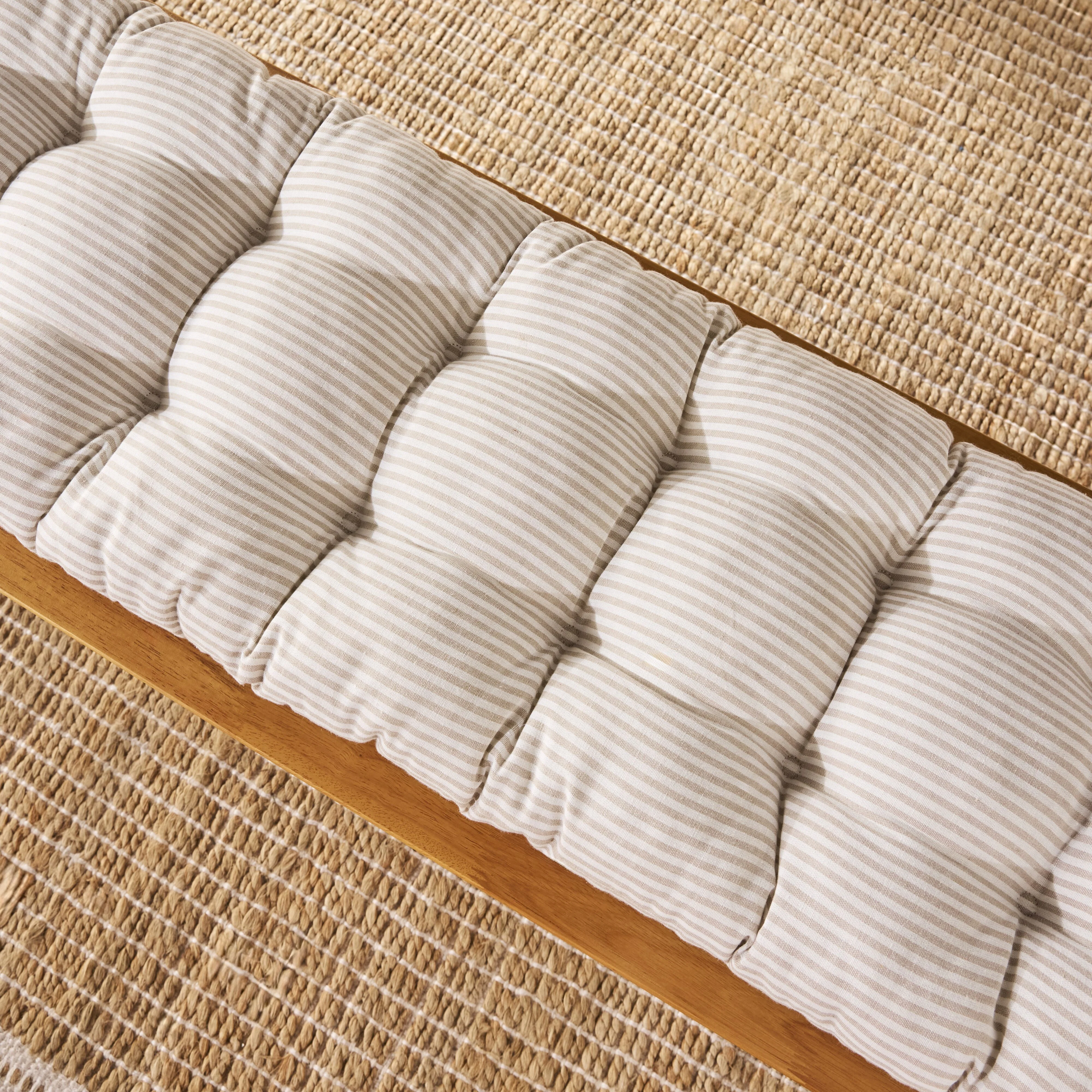 Marais Bench Seat Cushion 180cm Almond Stripe - Image 5