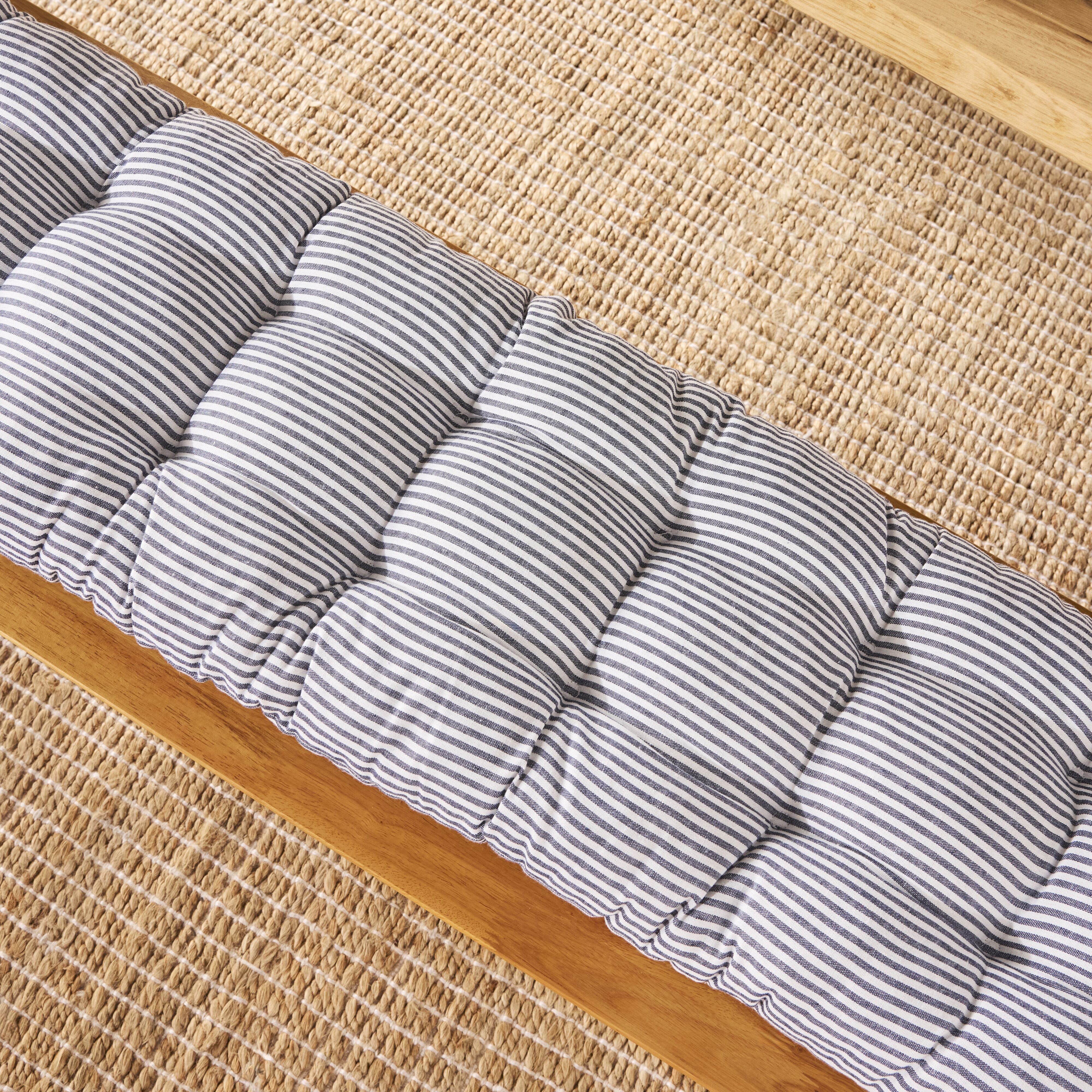 Marais Bench Seat Cushion 180cm Navy Stripe - Image 5