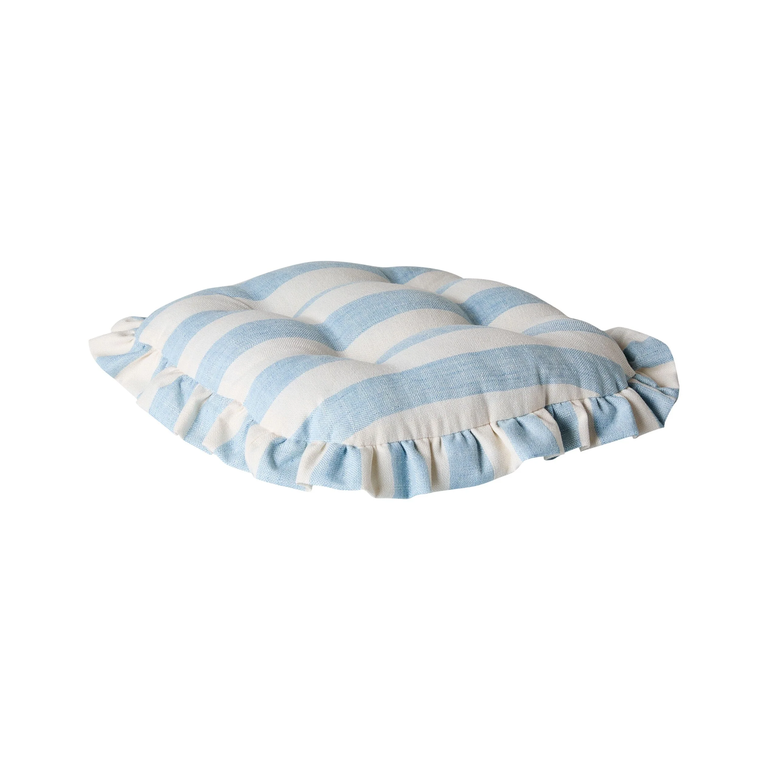 Marais Block Stripe Ruffle Seat Cushion Sky Blue - Image 3