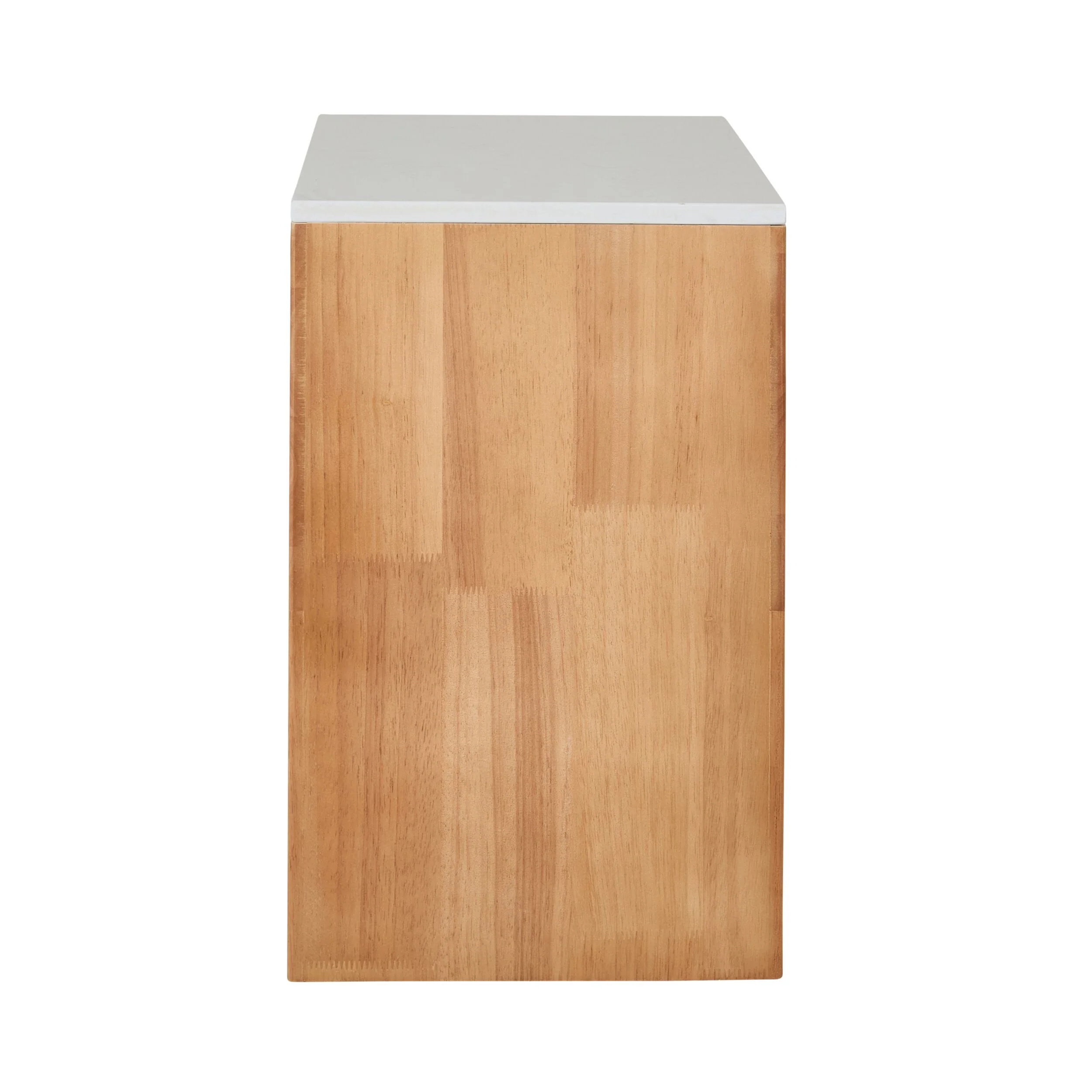 Marble Arched Wooden Side Table 45cm - Image 3