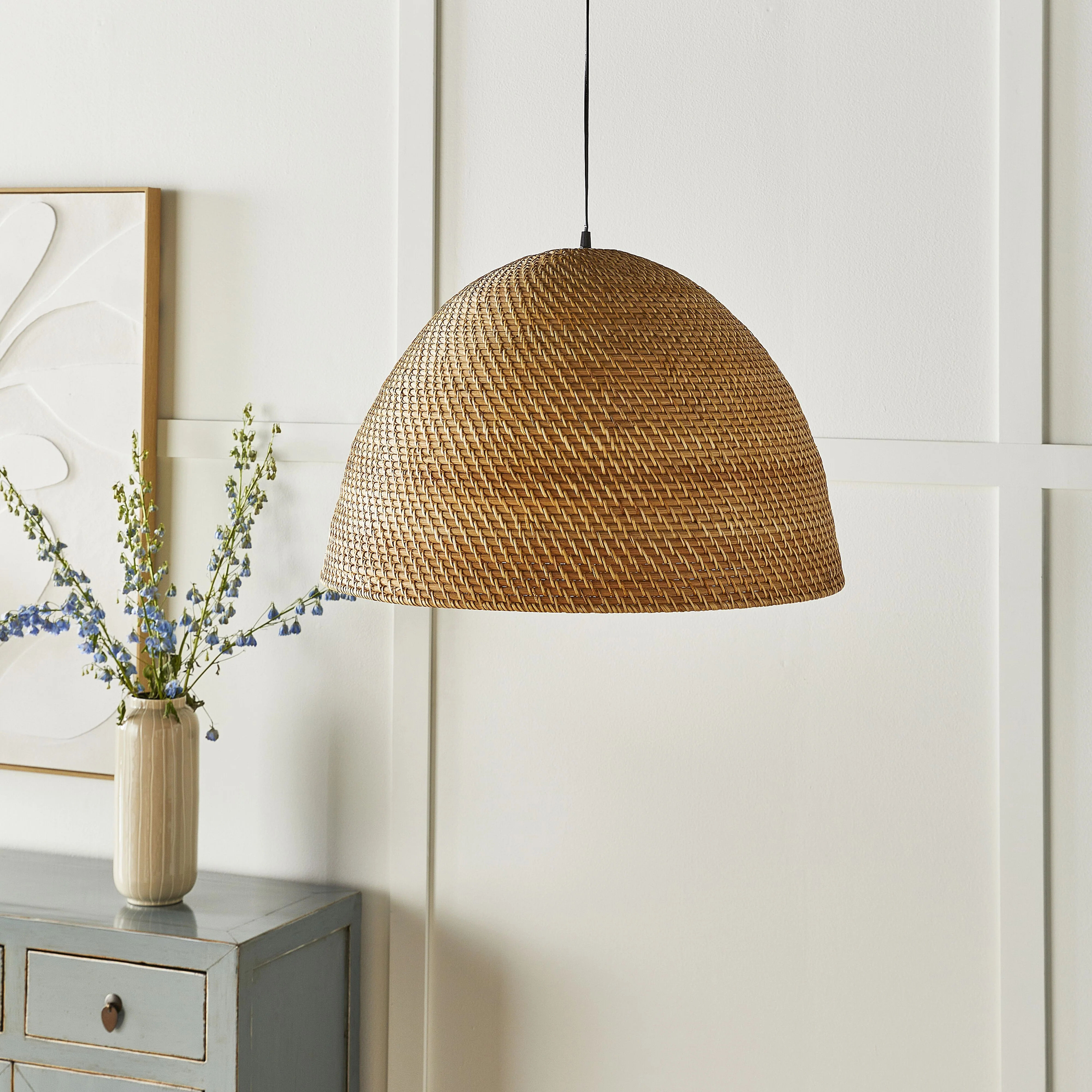 Marina Rattan Pendant Natural 60x60x40cm - Image 5