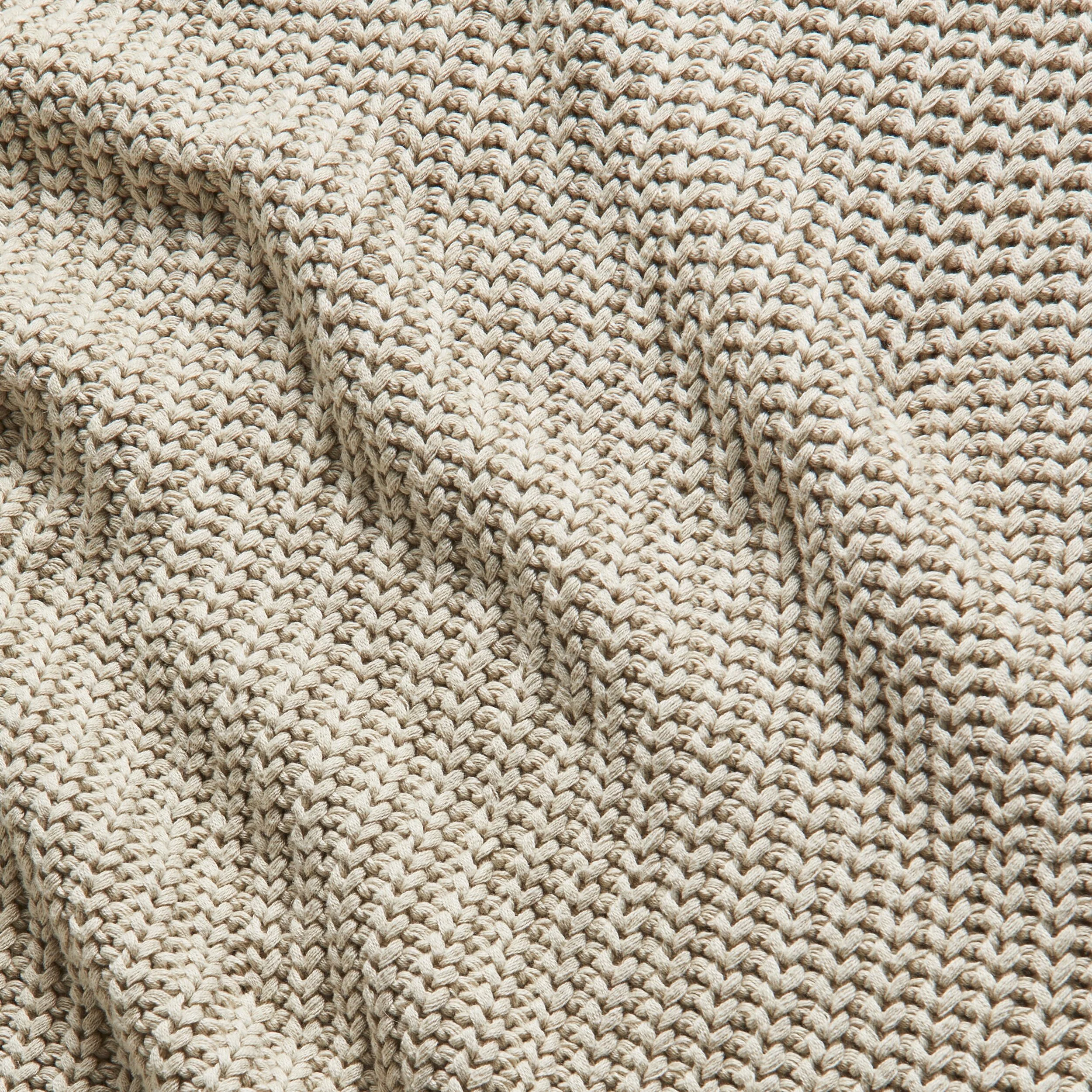 Marley Rib Knitted Blanket Stone 200X150cm - Image 2