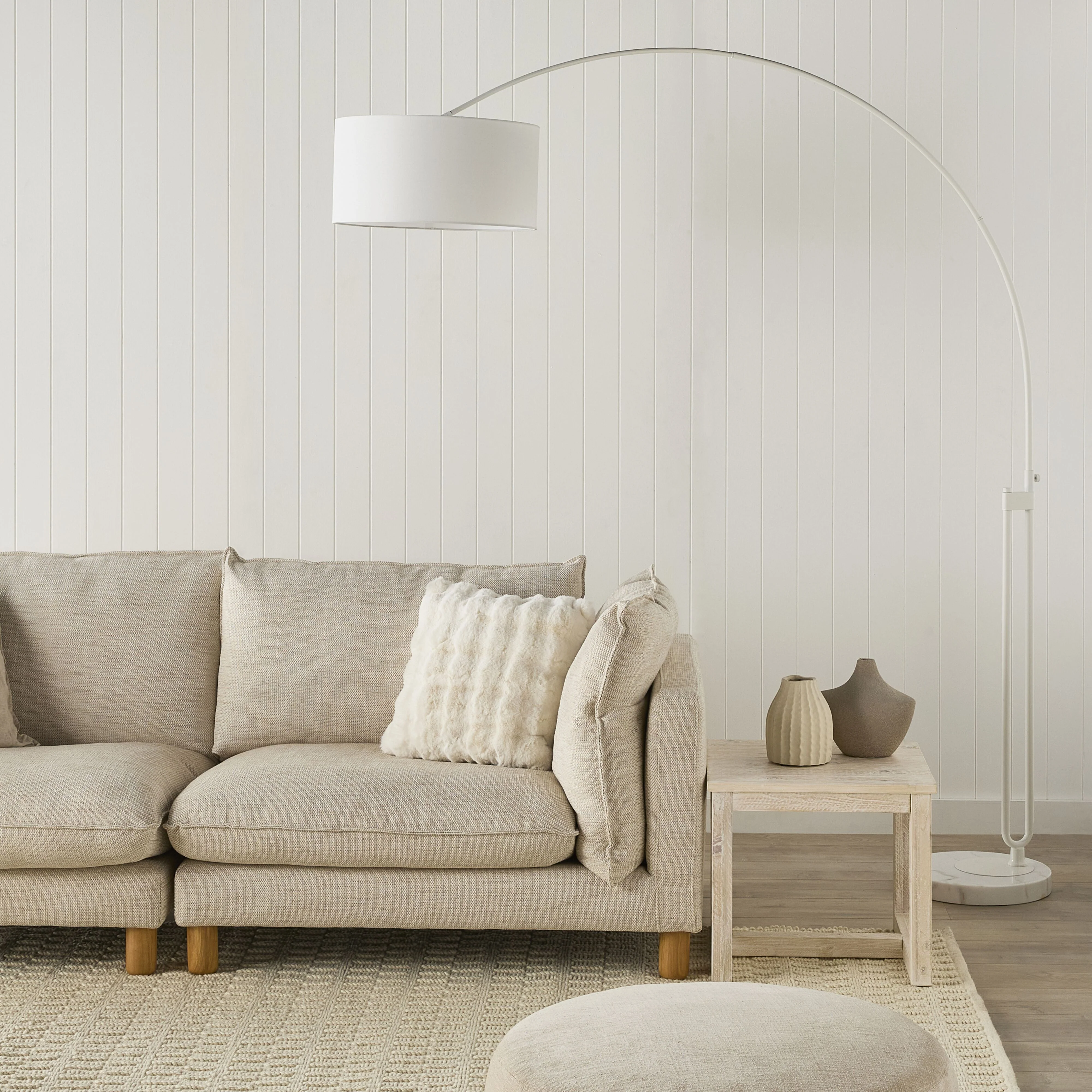 Marlo Arc Floor Lamp White 213cm - Image 5