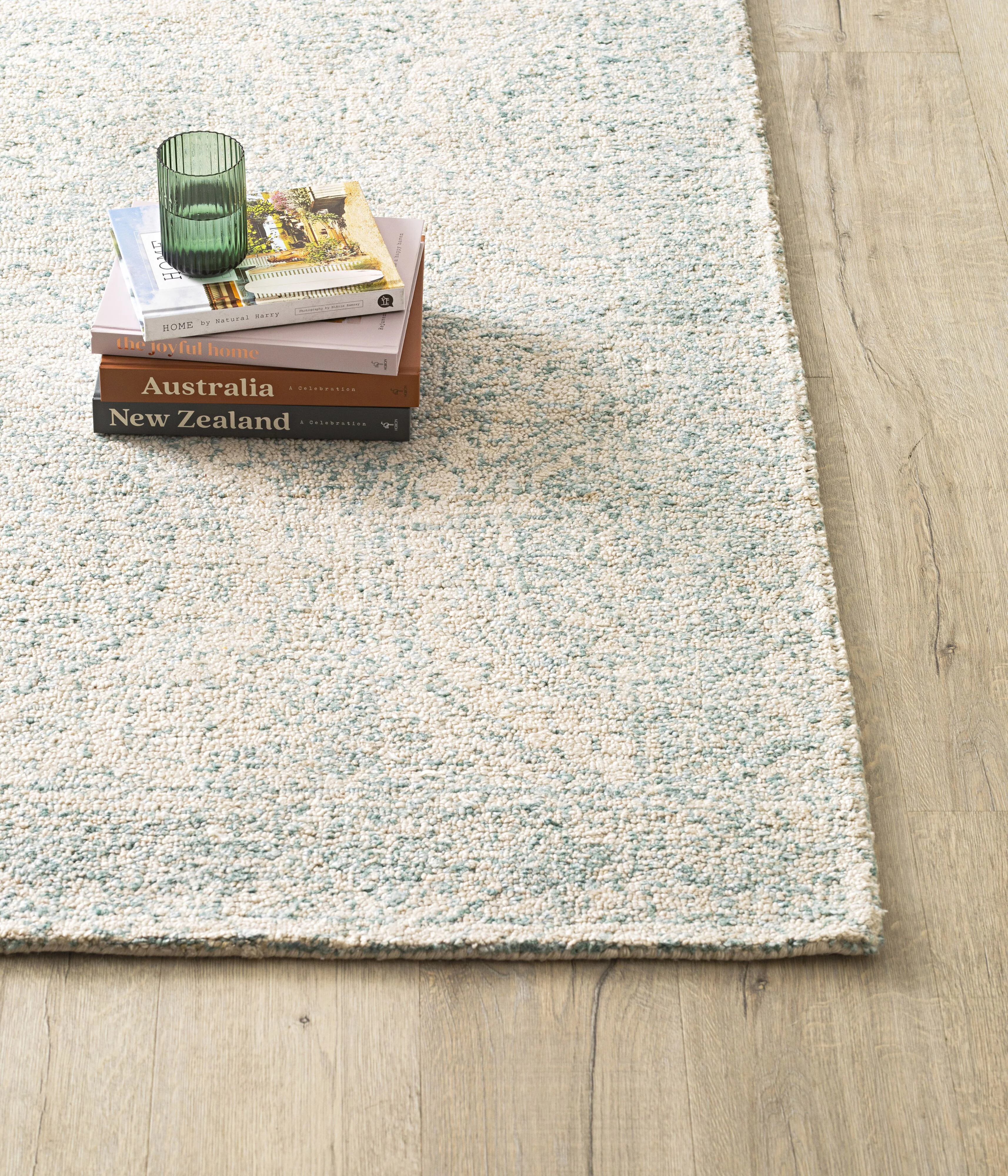 Marrakesh Mandala Hand-Tufted Wool Blend Blue & Cream Rug 240x150cm - Image 2
