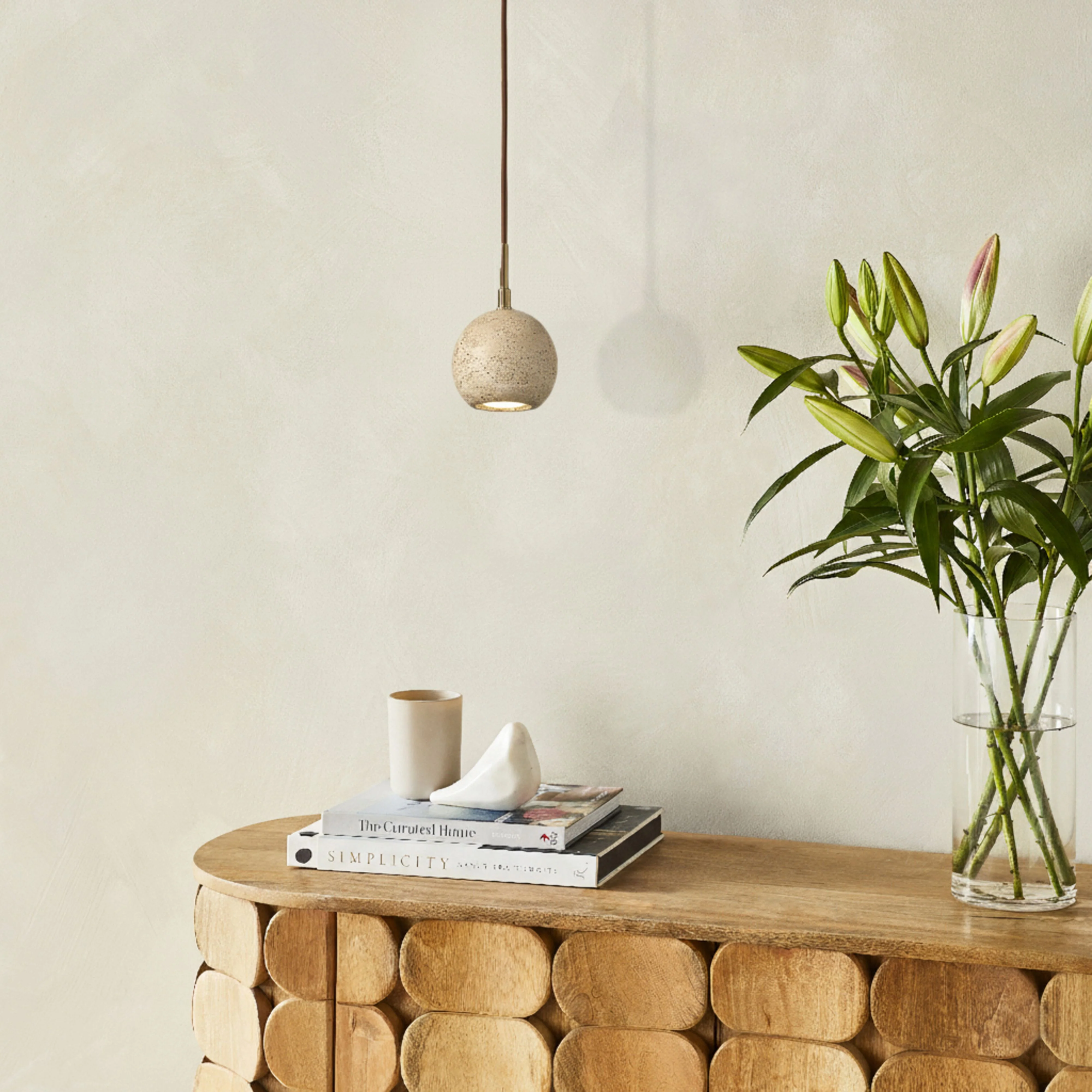 Marta Travertine Pendant 10x21cm - Image 4