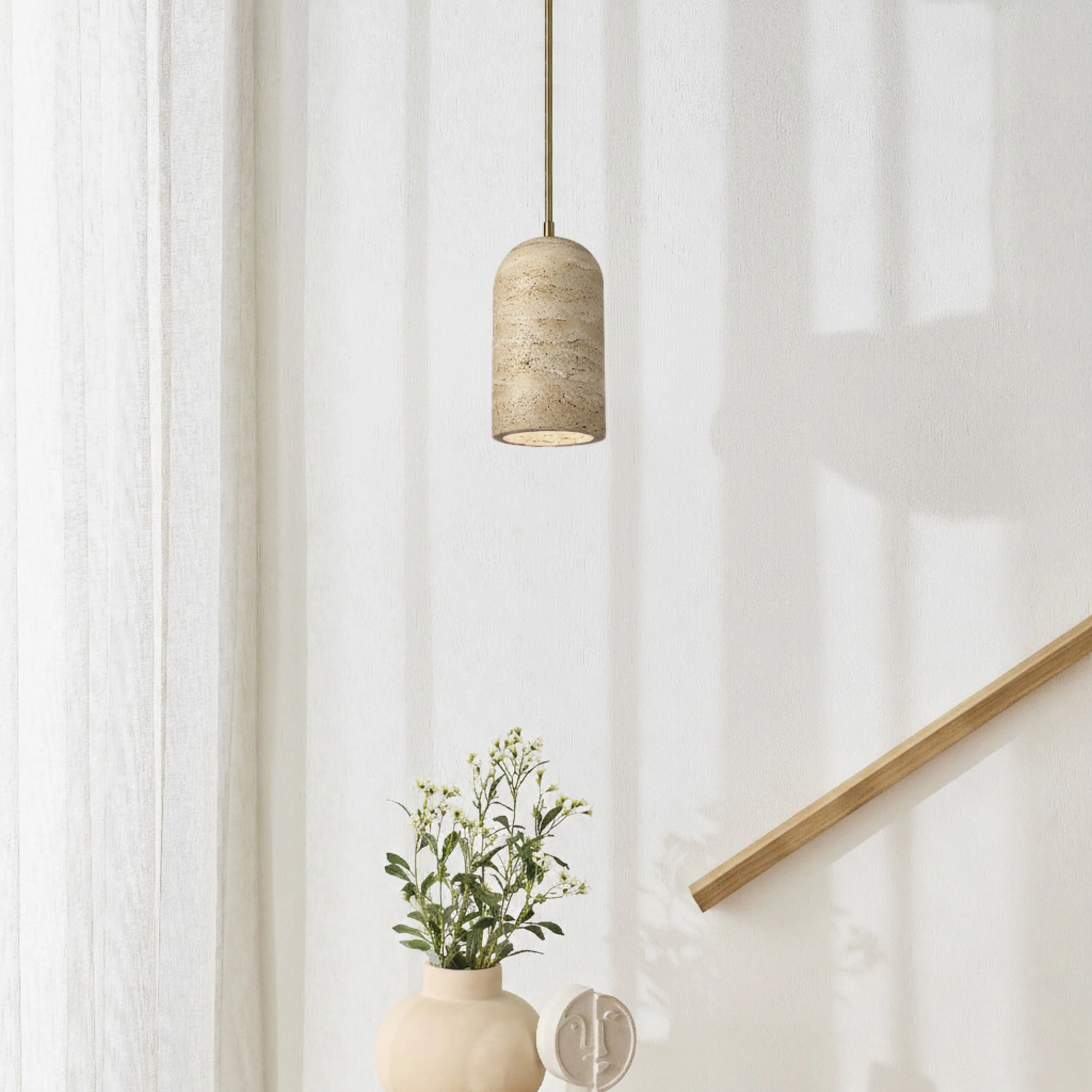 Marta Travertine Pendant 14x41cm - Image 4