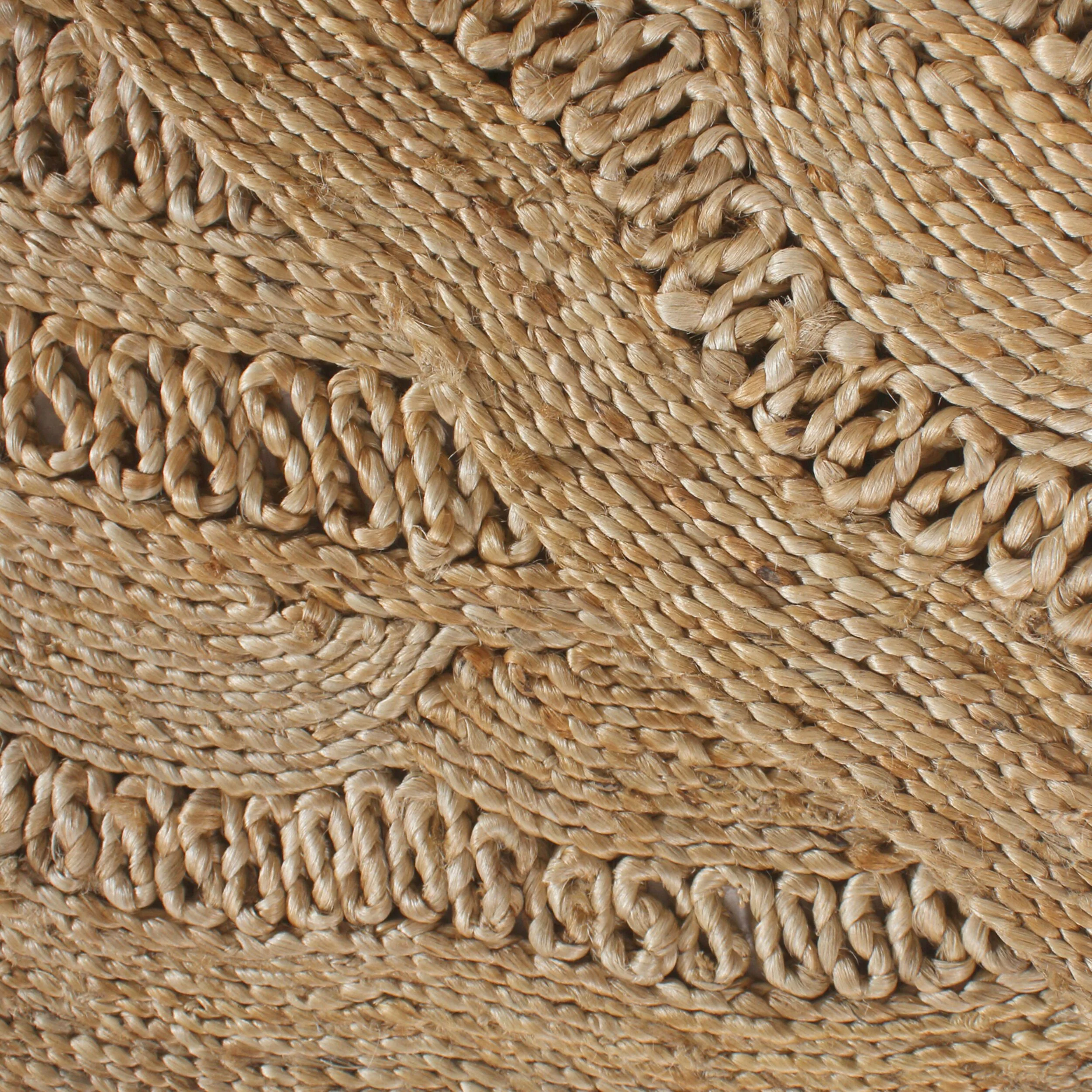 Meadow Scallop Jute Round Rug Natural 200cm - Image 3