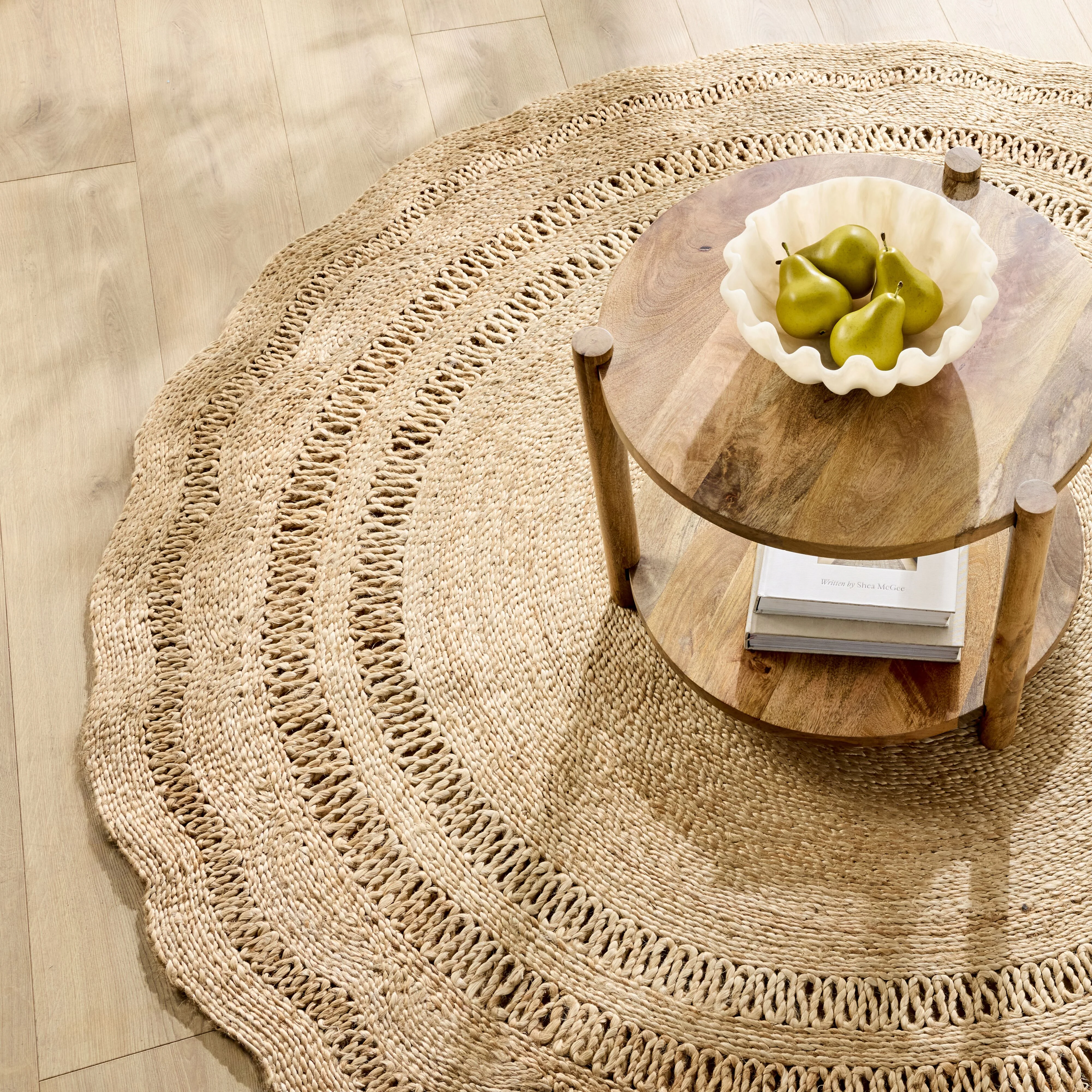 Meadow Scallop Jute Round Rug Natural 200cm - Image 4