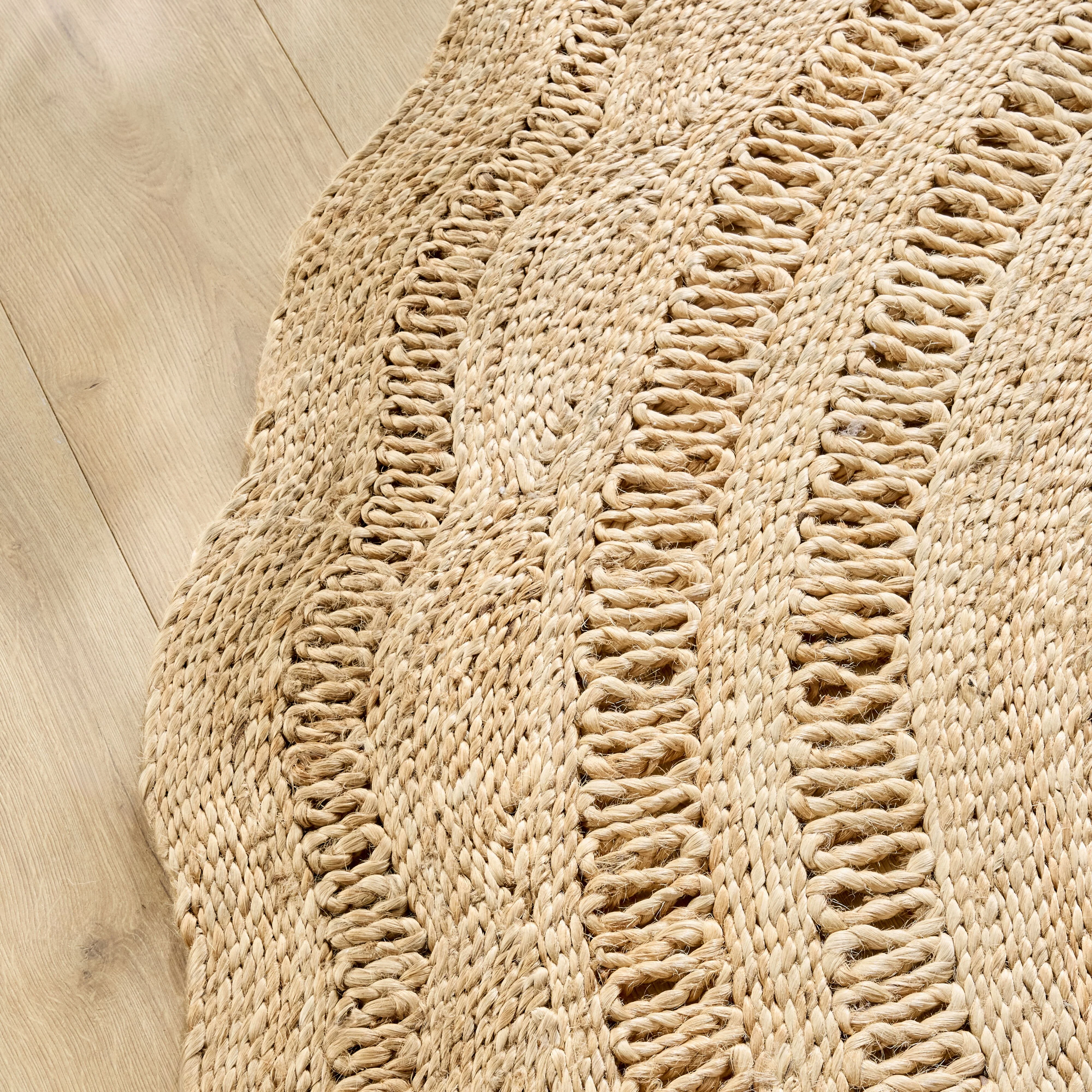 Meadow Scallop Jute Round Rug Natural 200cm - Image 5