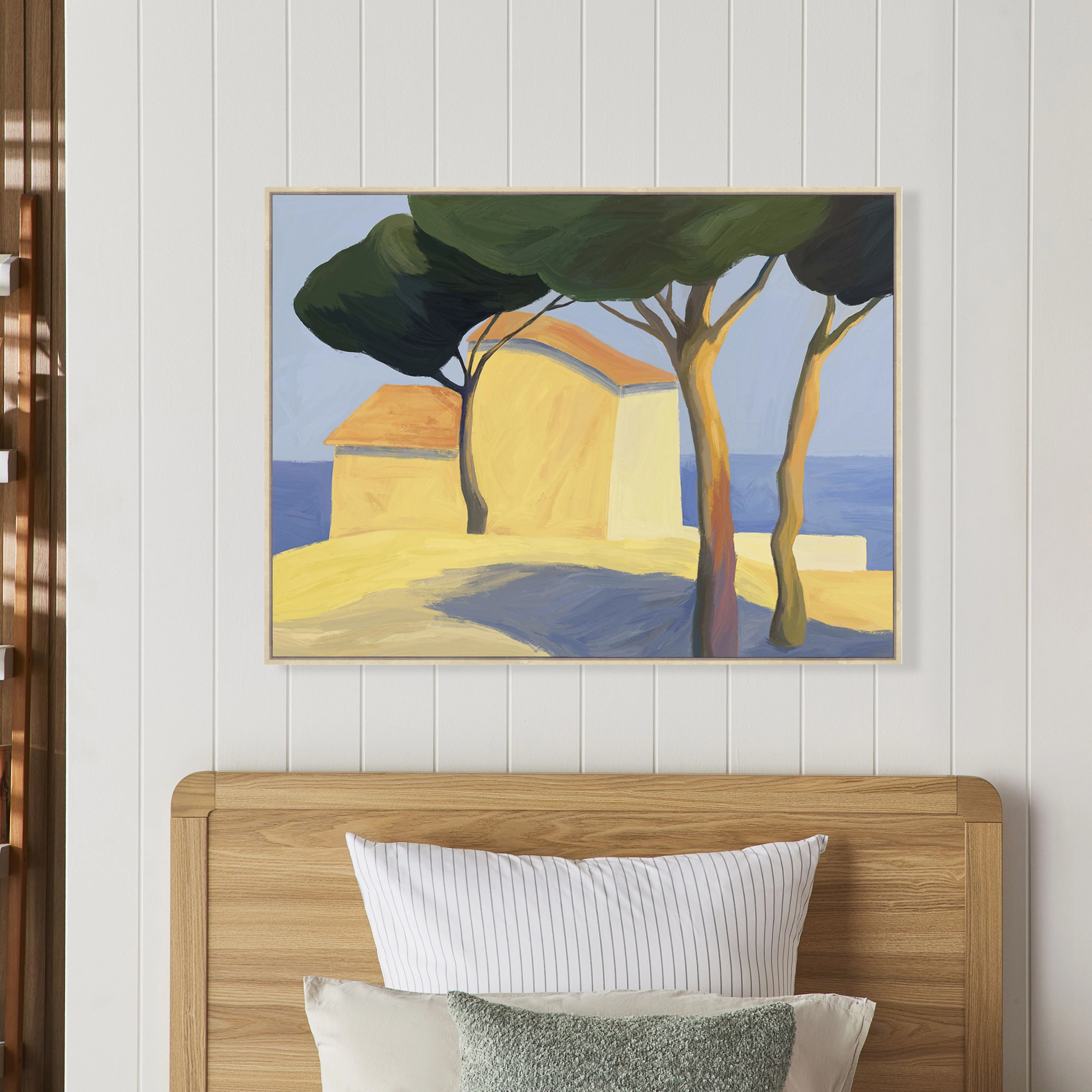 Mediterranean Vista Framed Textured Print 120x90cm - Image 2