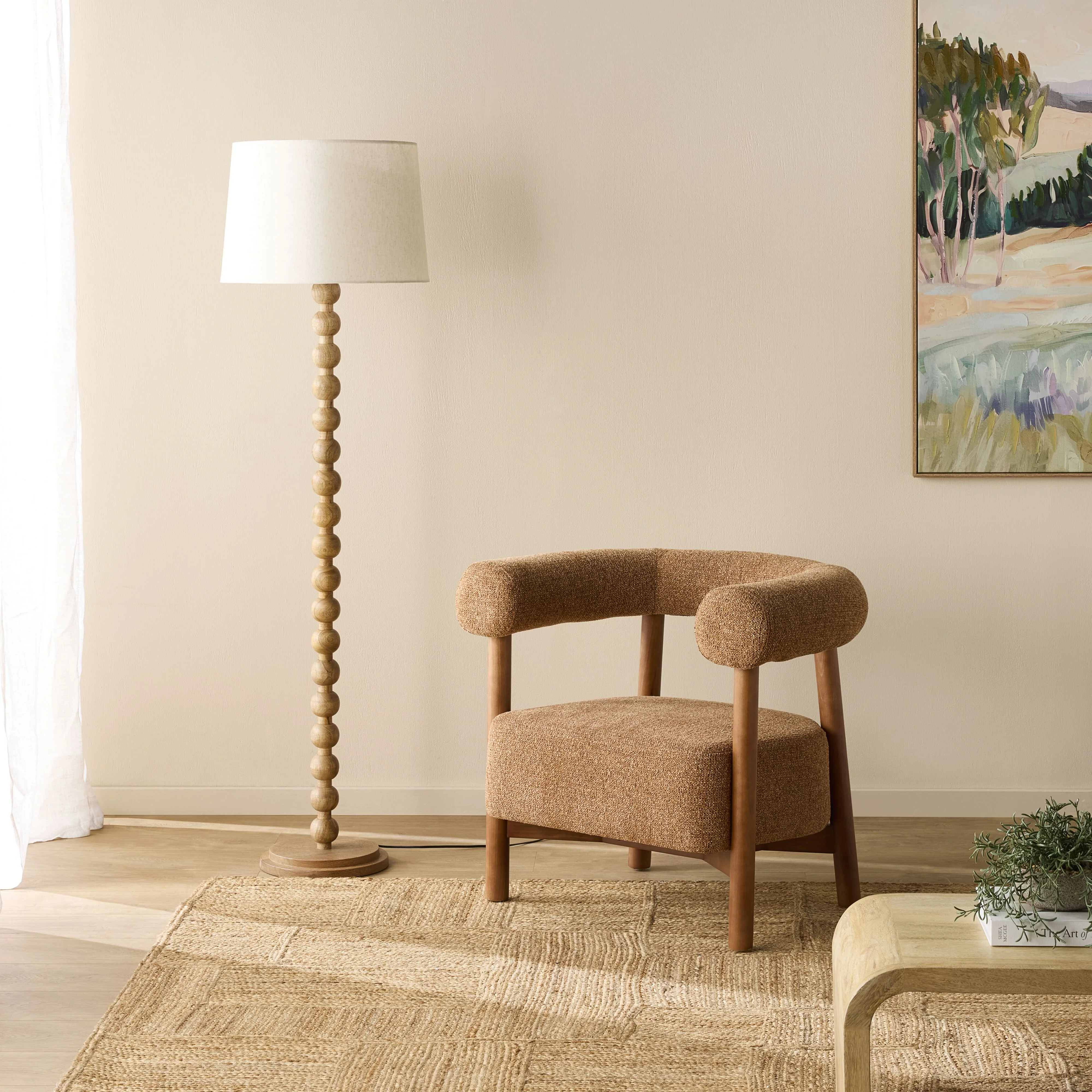 Melissa Wooden Floor Lamp Natural 162cm - Image 5
