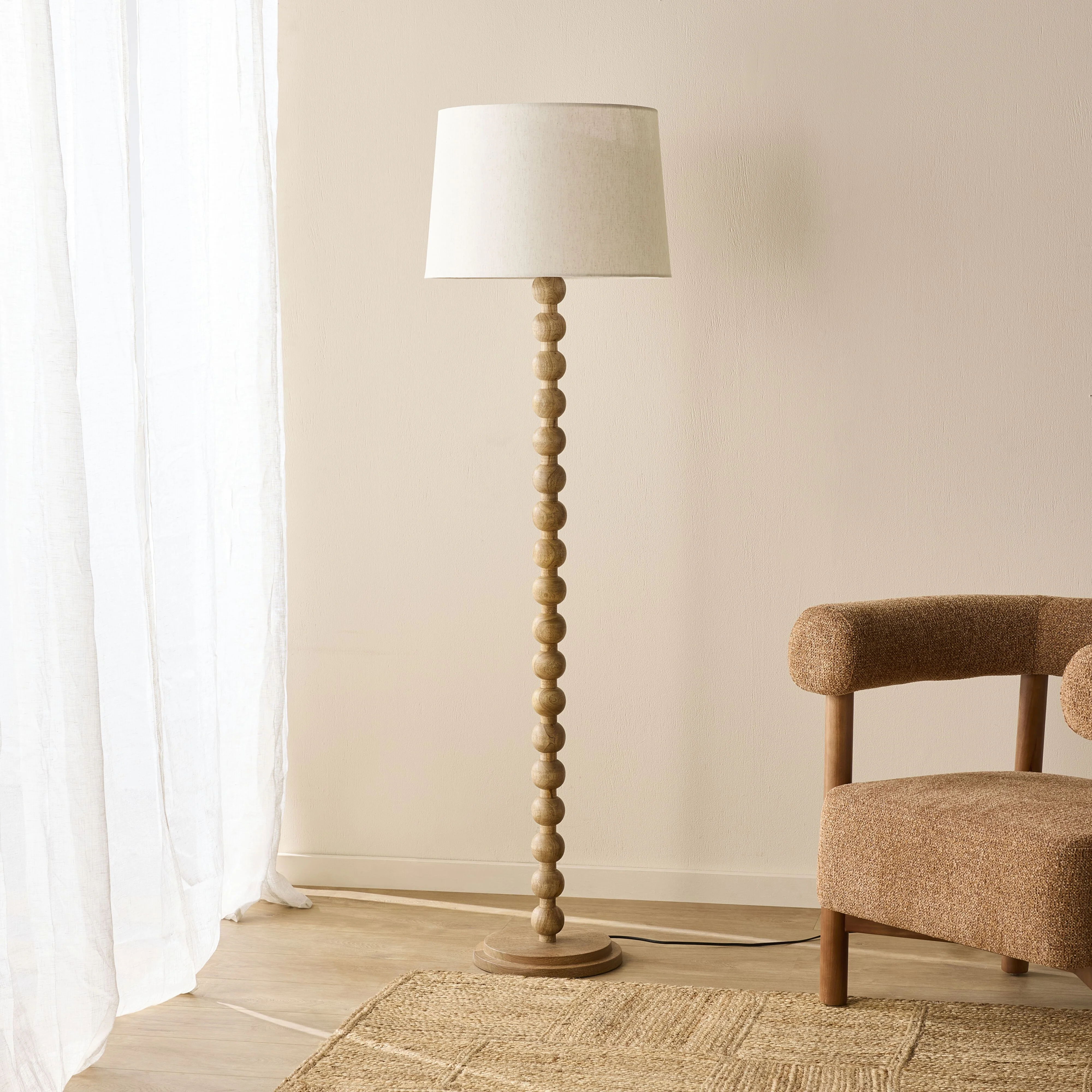 Melissa Wooden Floor Lamp Natural 162cm - Image 6