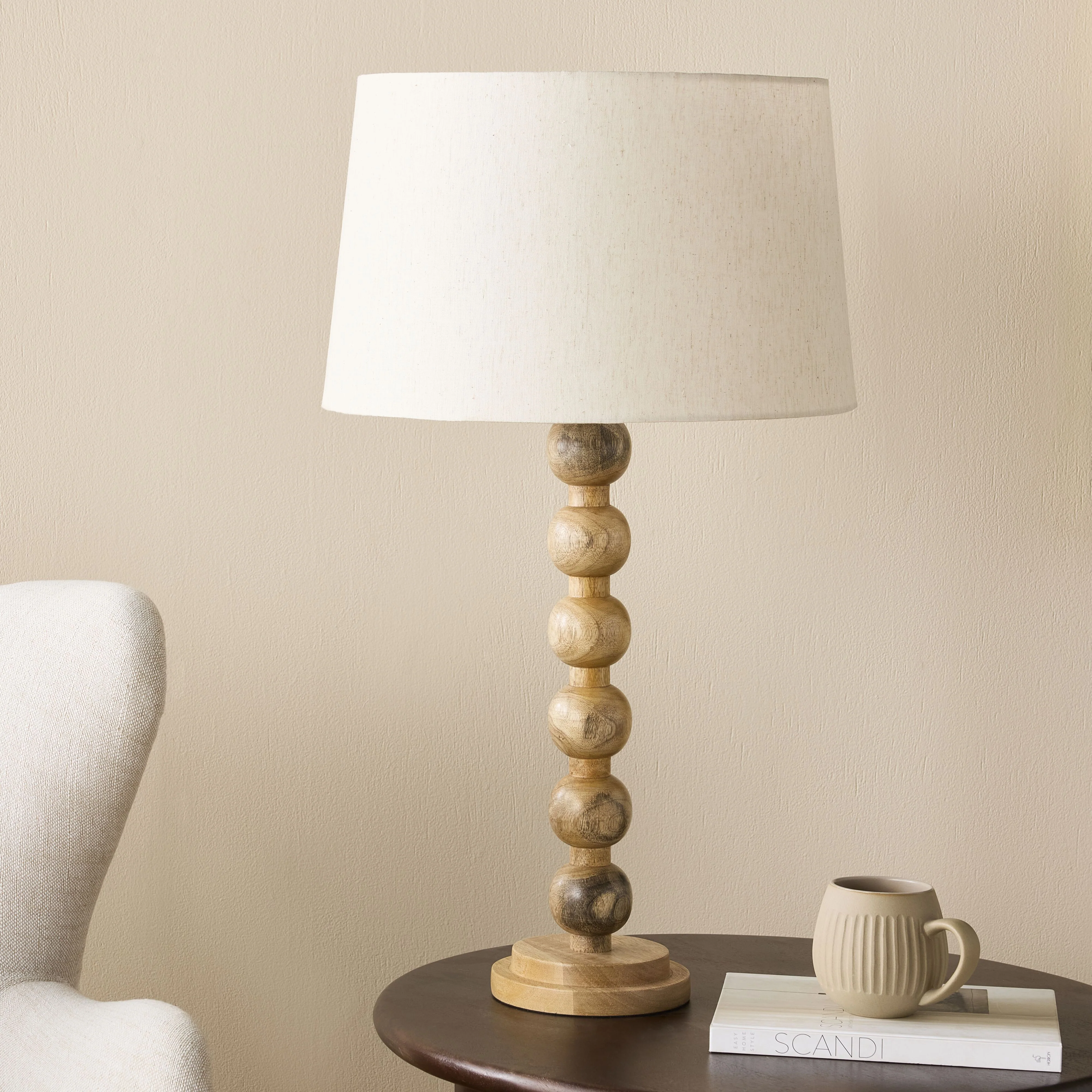 Melissa Wooden Table Lamp Natural 72cm - Image 4