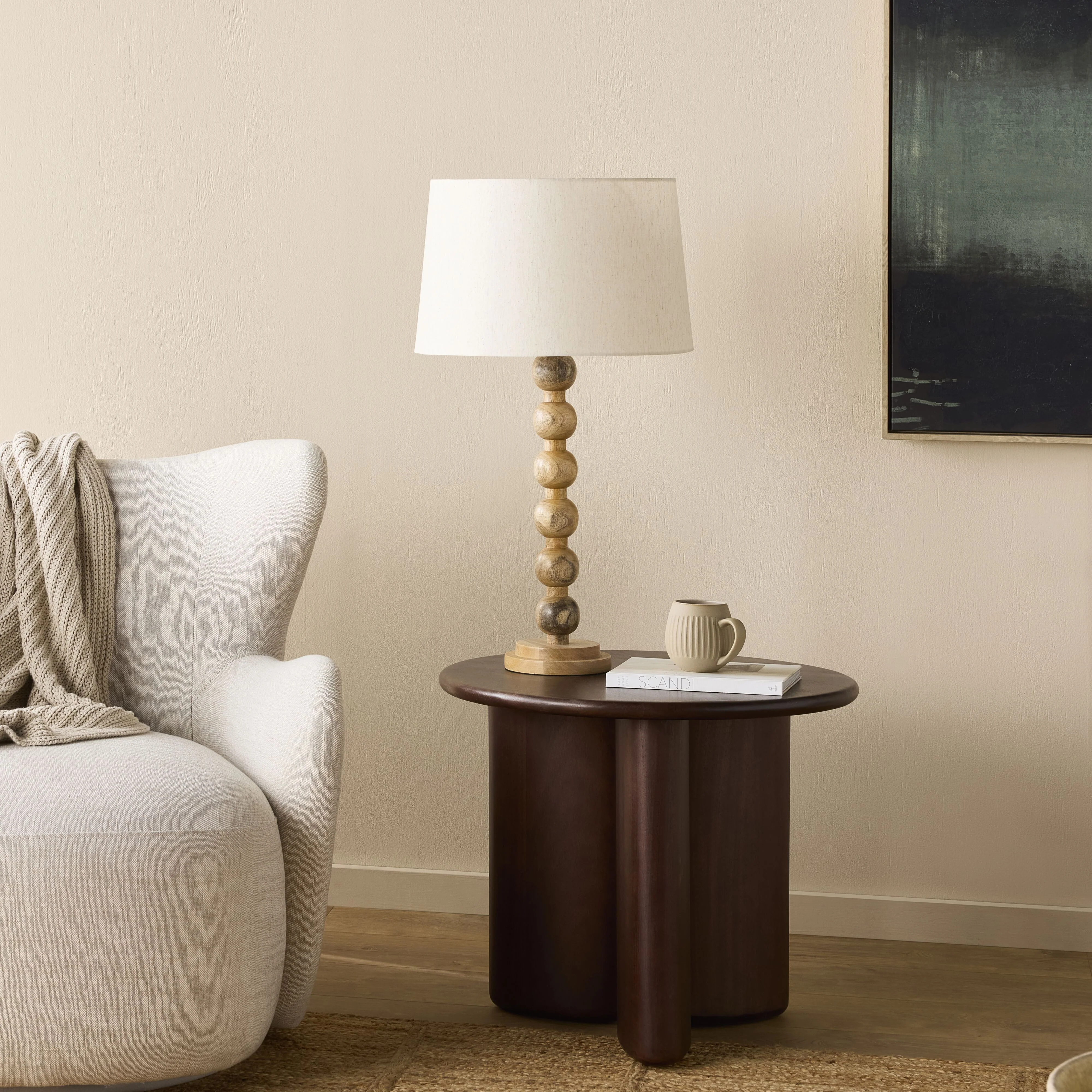 Melissa Wooden Table Lamp Natural 72cm - Image 5