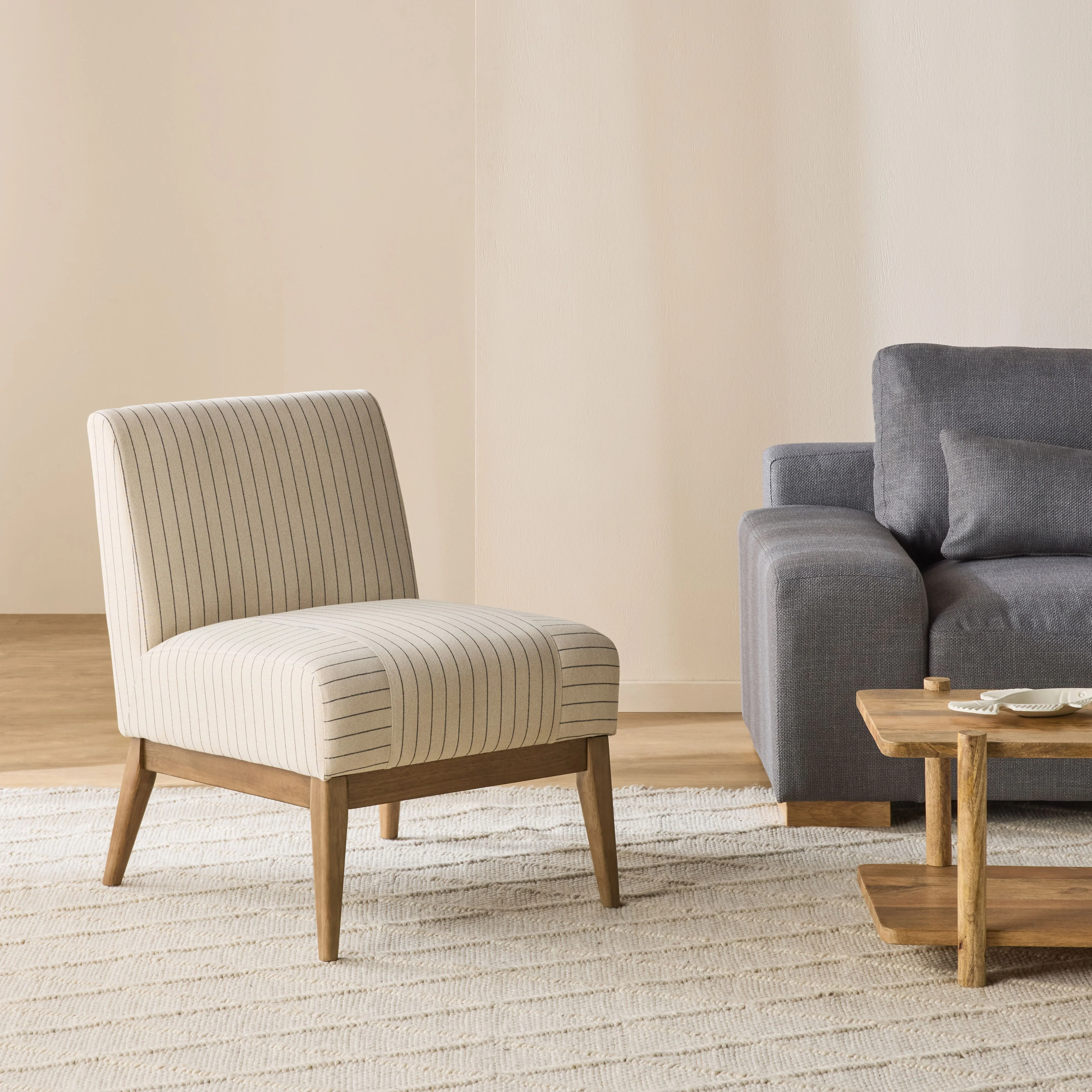 Mello Occasional Chair Black Linen Stripe - Image 7