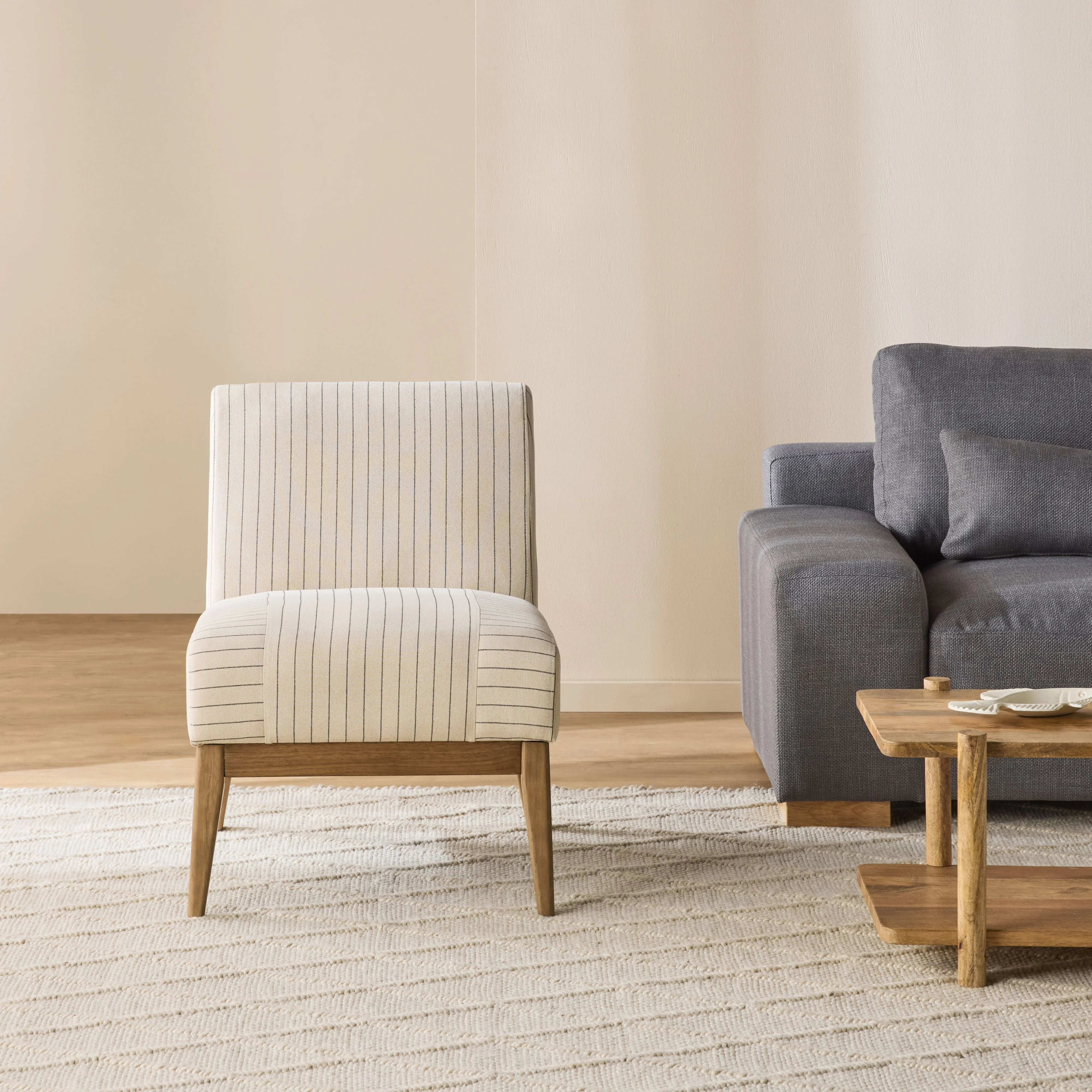 Mello Occasional Chair Black Linen Stripe - Image 8